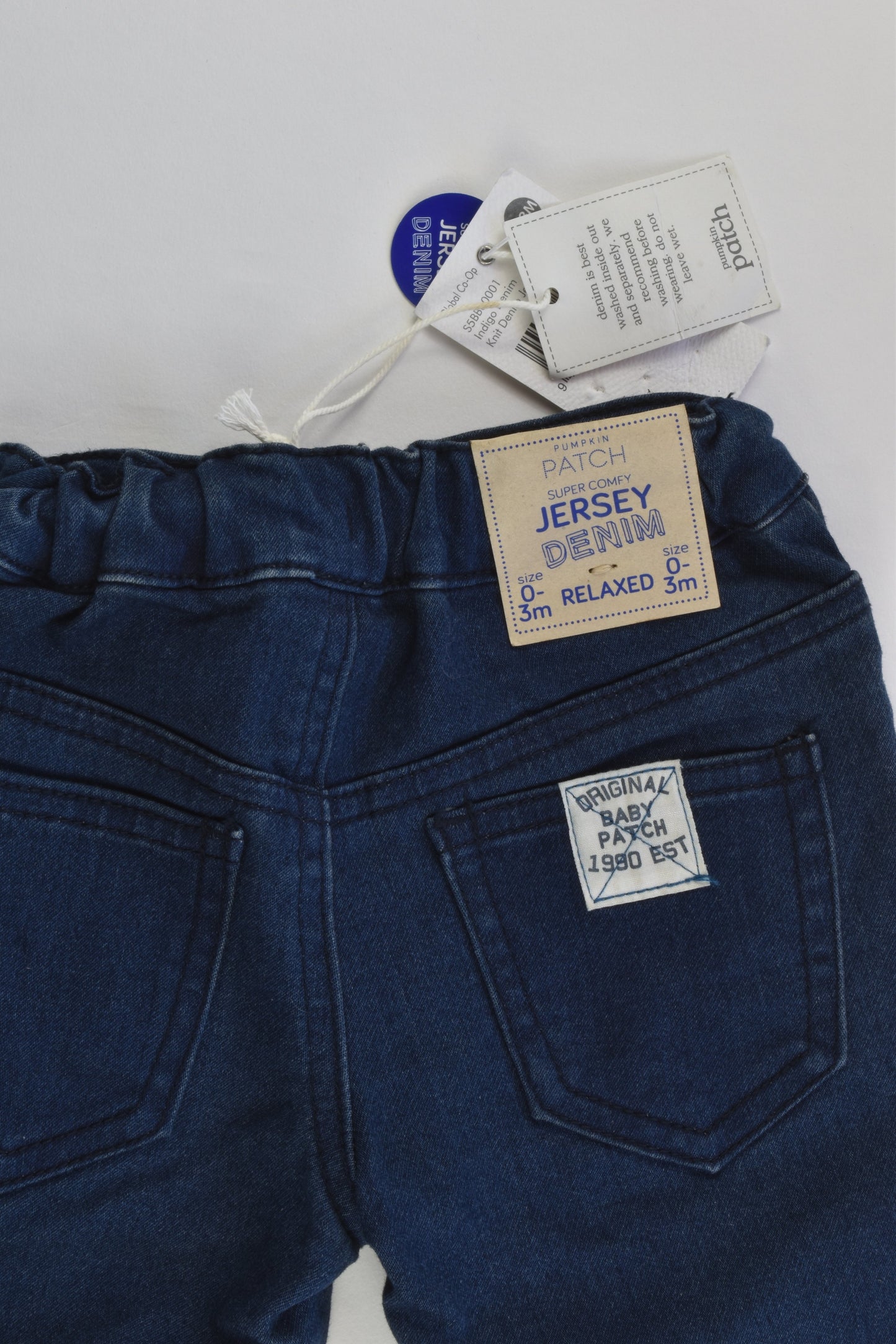 NEW Pumpkin Patch size 000 (0-3 months) Comfy Denim Pants