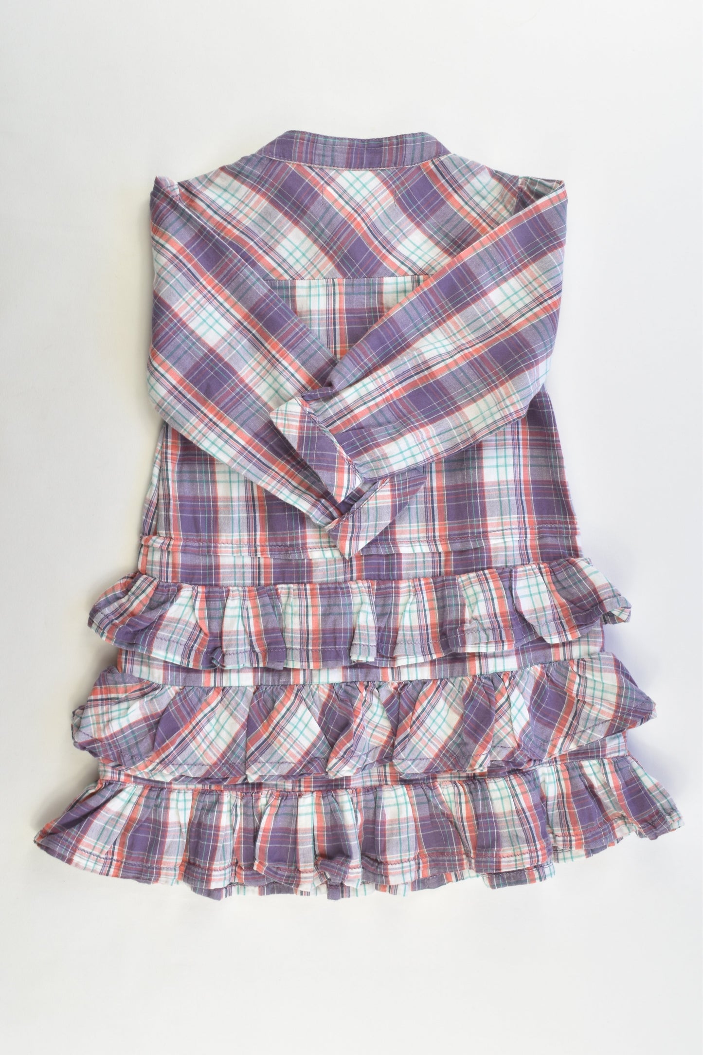 NEW Rocha Little Rocha (Debenhams) Size 12/18 months (1) Ruffle Hem Checked Dress