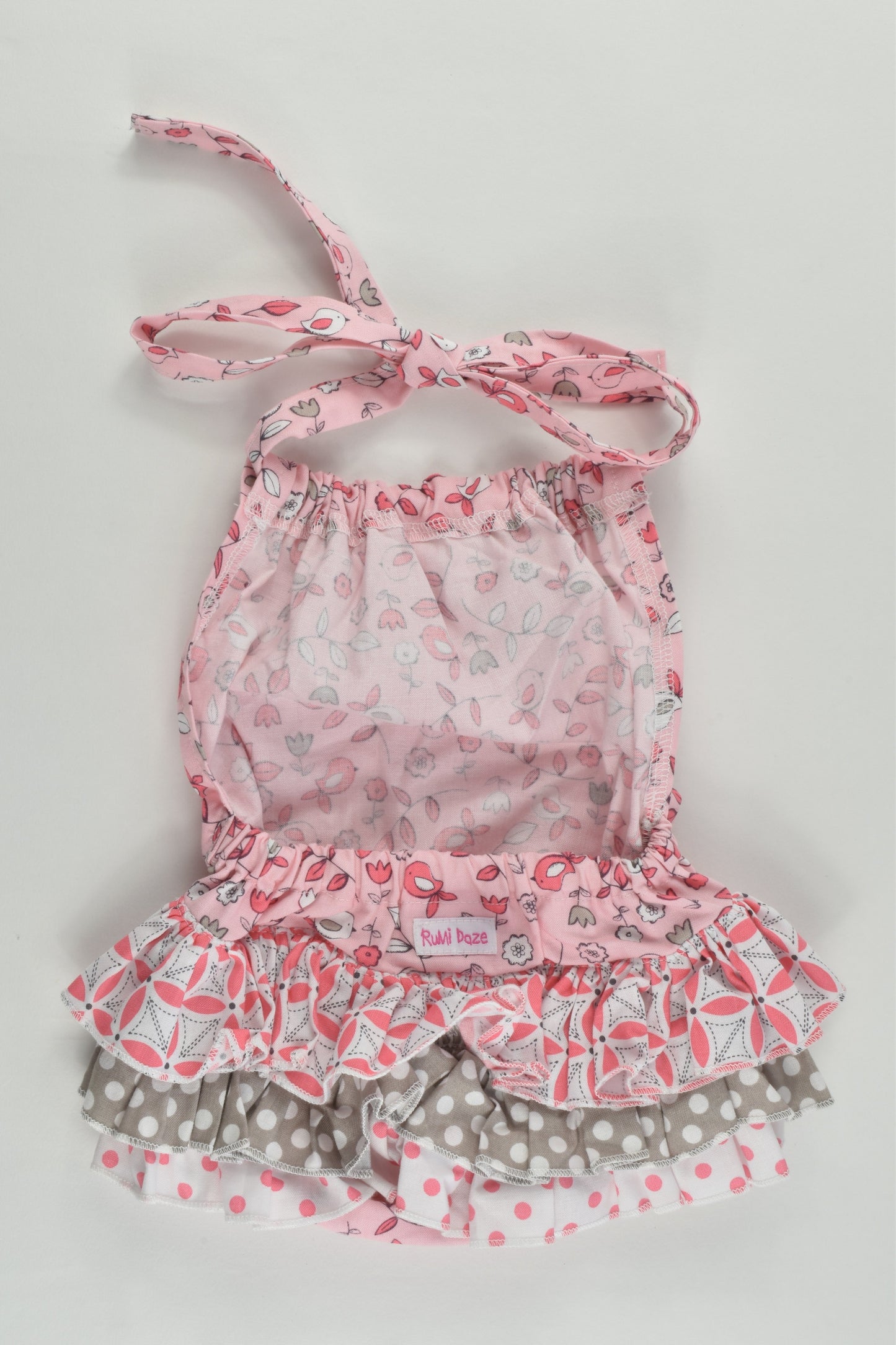 NEW Rumi Daze Size 000 Handmade Ruffle Back Playsuit