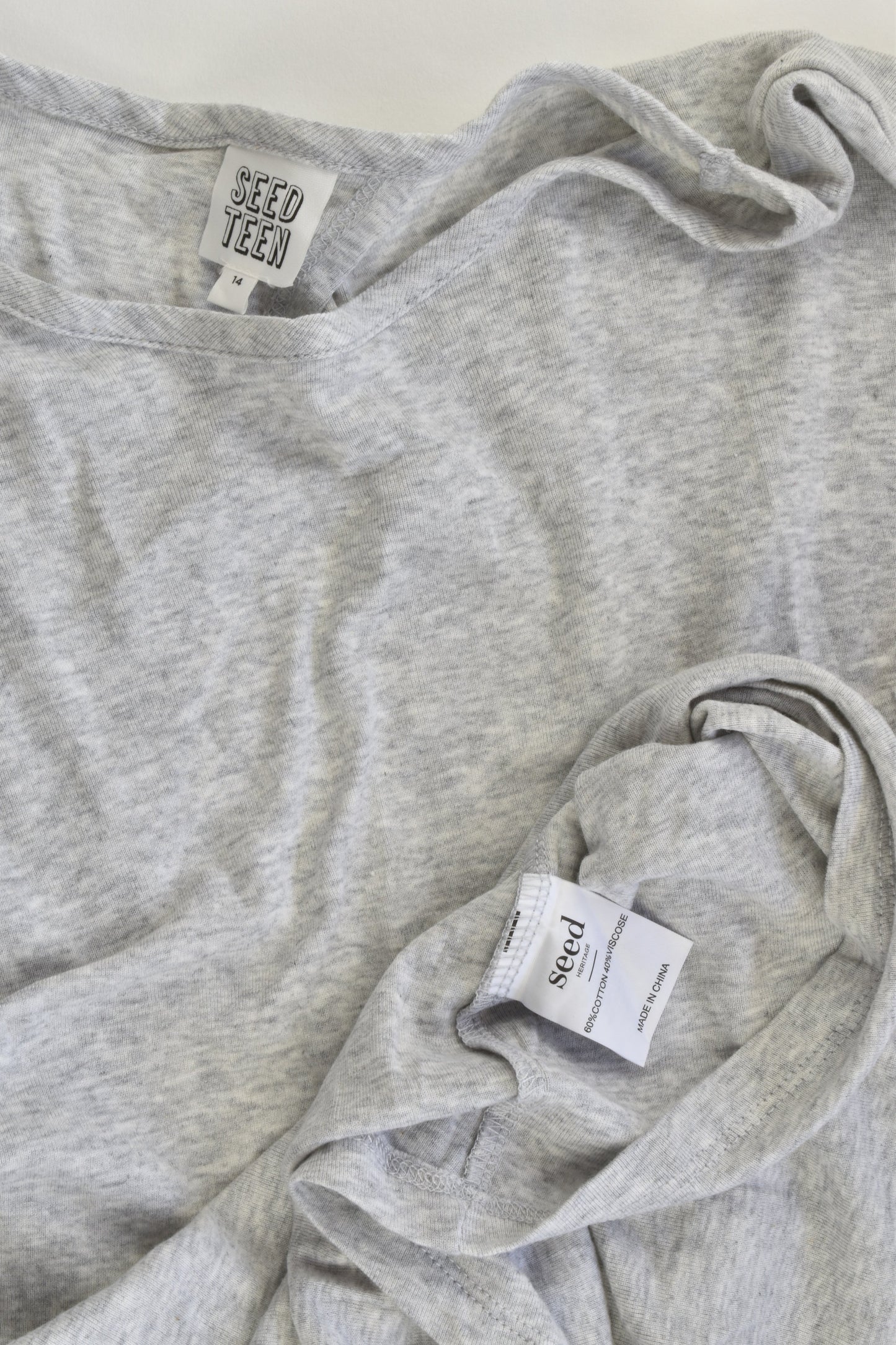 NEW Seed Heritage (Seed Teen) Size 14 Grey Top