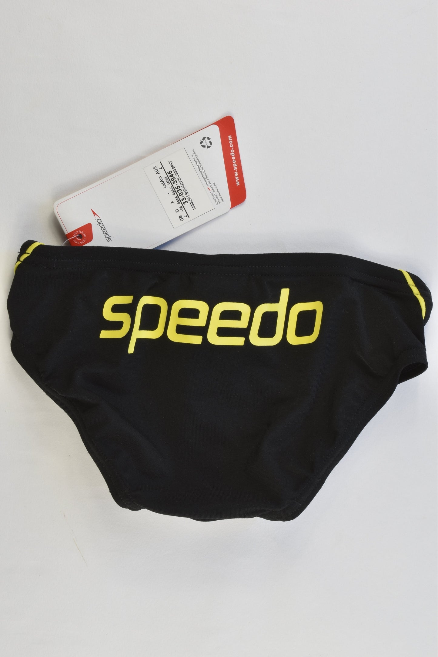 NEW Speedo Size 4 Black and Yellow Swim Pants