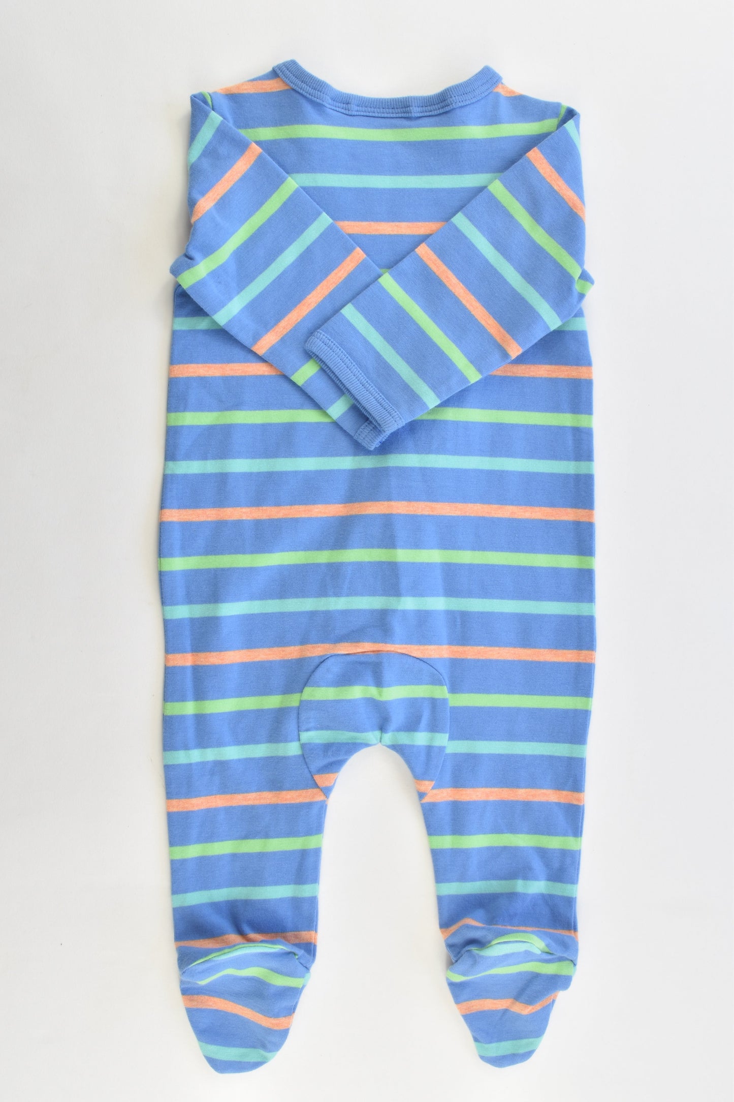 NEW Sprout Size 000 Footed Striped Palmtrees Romper