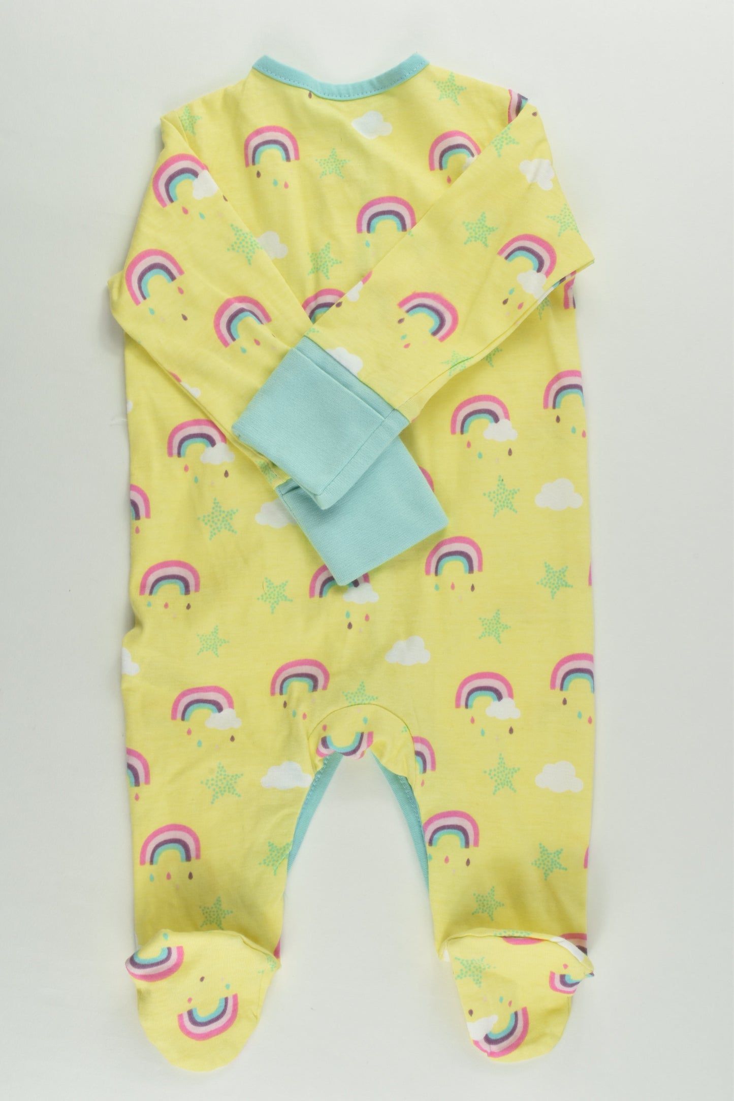 NEW St Bernard For Dunnes Stores Size 000 (0-3 months) Rainbow Footed Romper