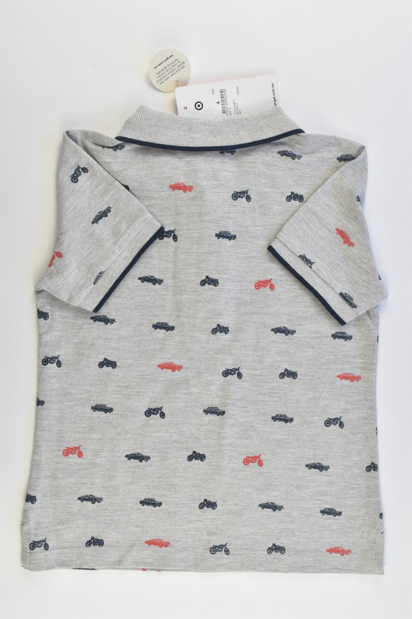 NEW Target Size 4 Vehicles Collared T-shirt
