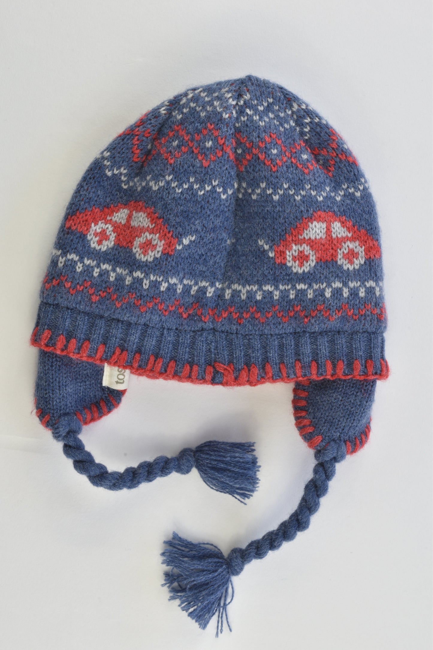 NEW Toshi Size XS (Up to 8 months) Cars Fleece Lined Knitted Beanie
