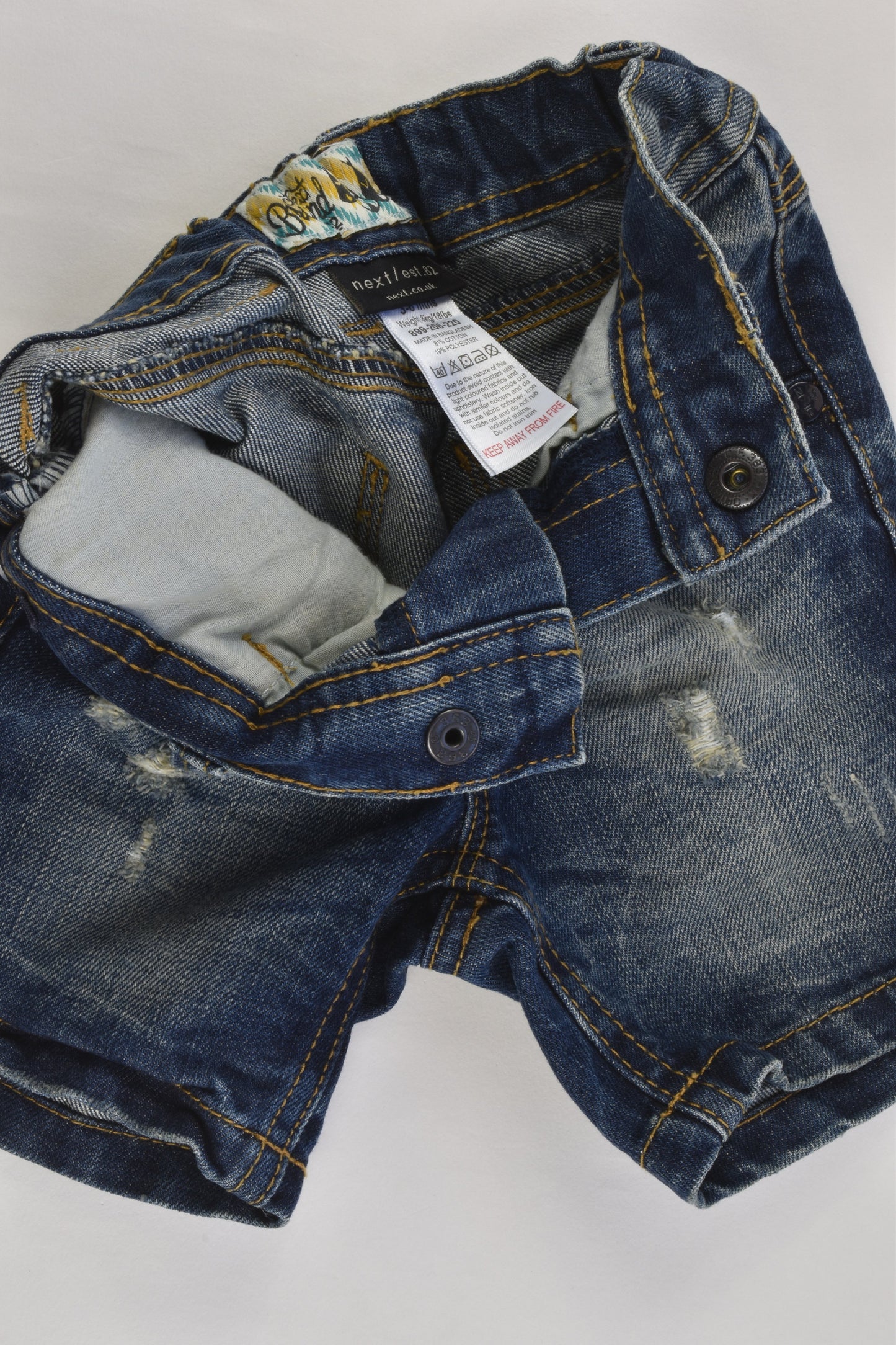 Next Size 00 (3-6 months) Denim Shorts