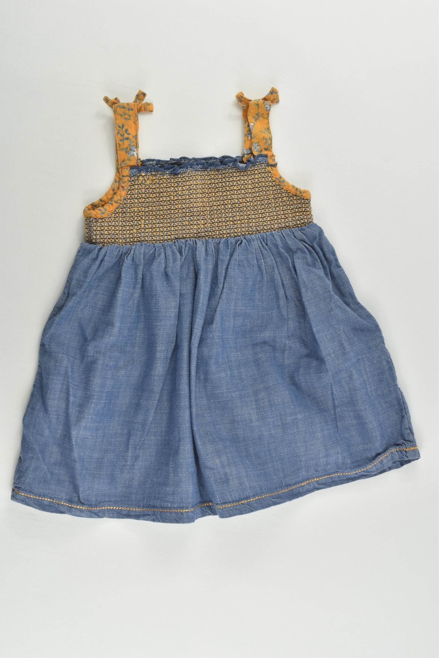 Next Size 00 (3-6 months) Lightweight Denim Dress