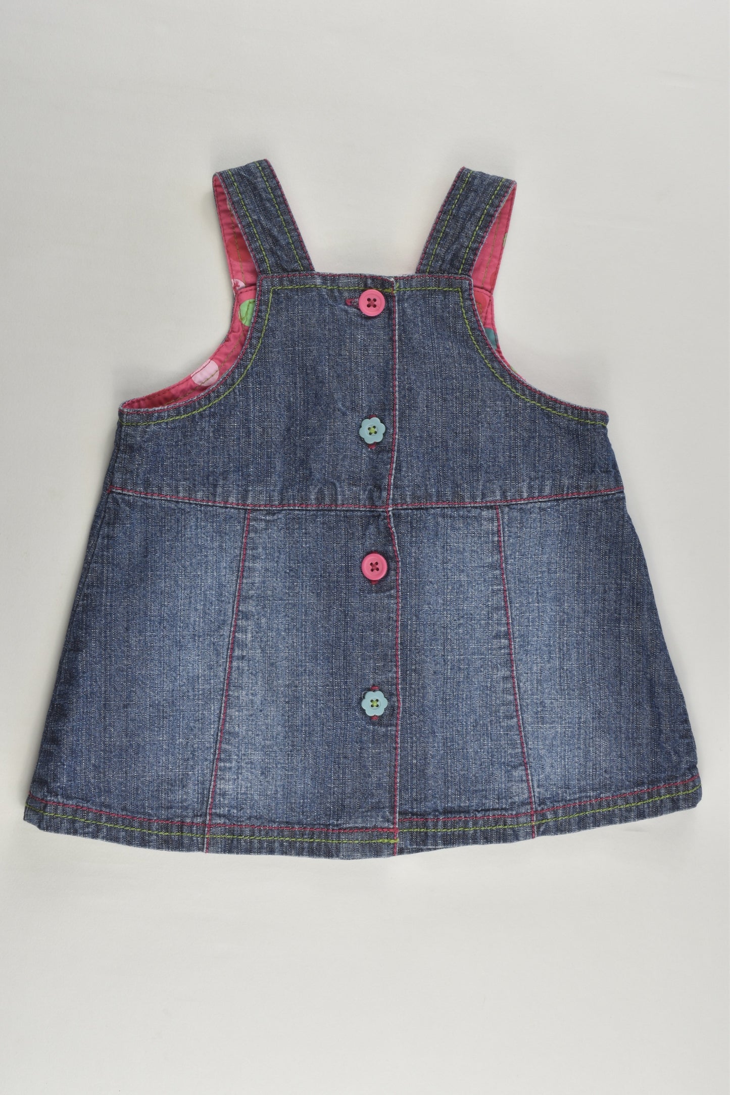 Next Size 000 (Up to 3 months) Lightweight Denim Mushrooms Dress