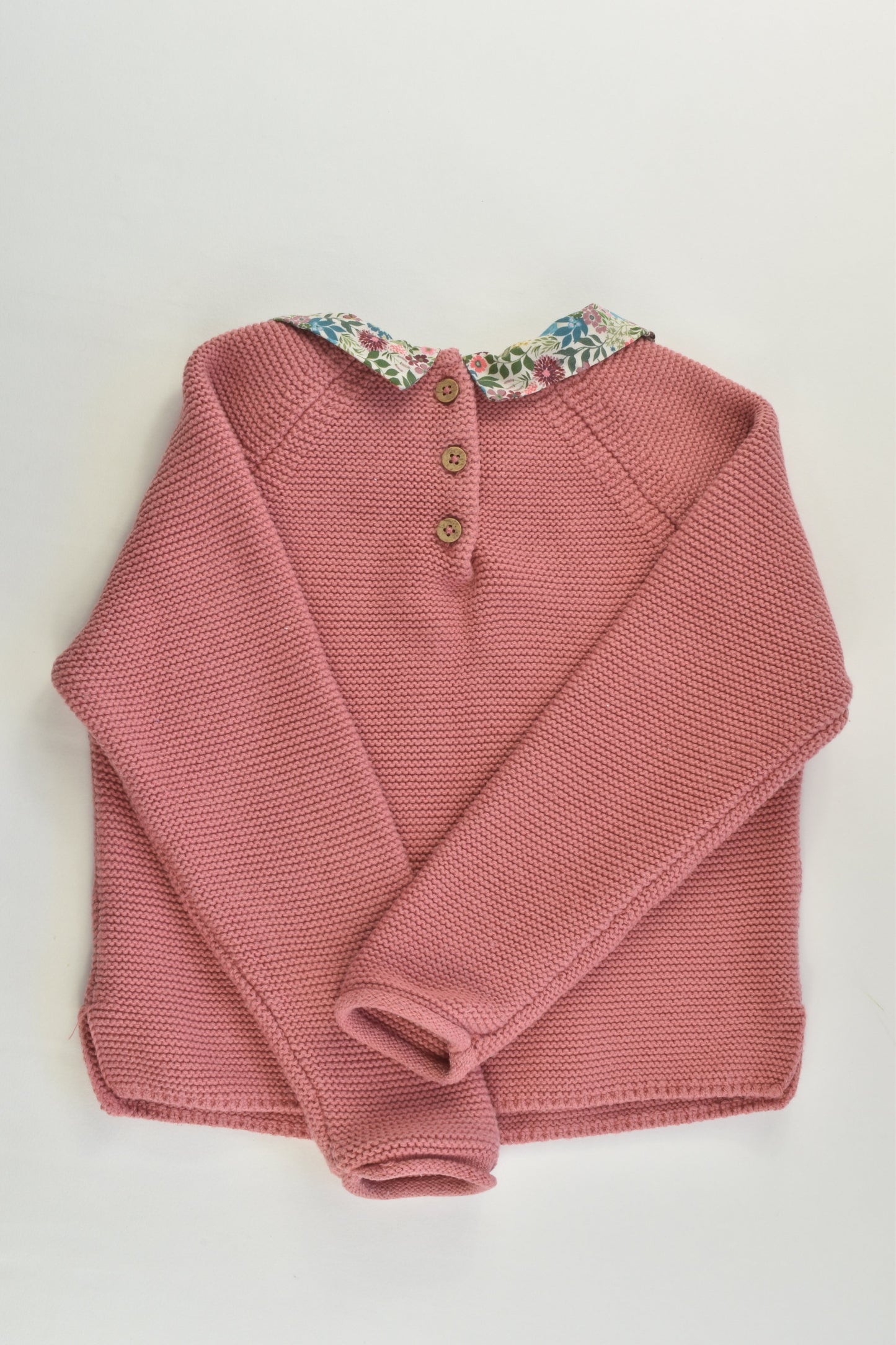 Next Size 2-3 (98 cm) Knitted Jumper with Floral Collar