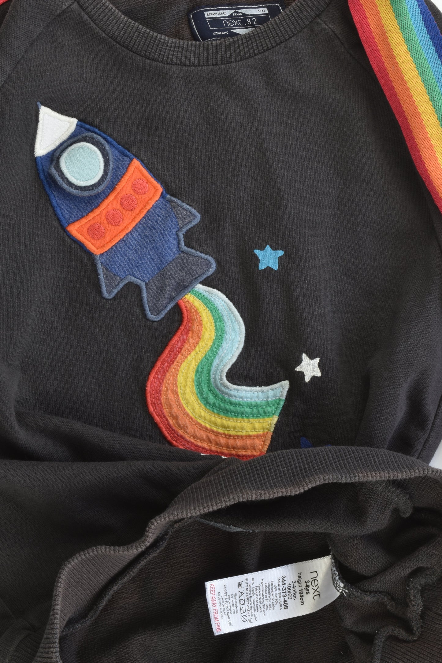 Next Size 3-4 (104 cm) Rainbow Rocket Sweater