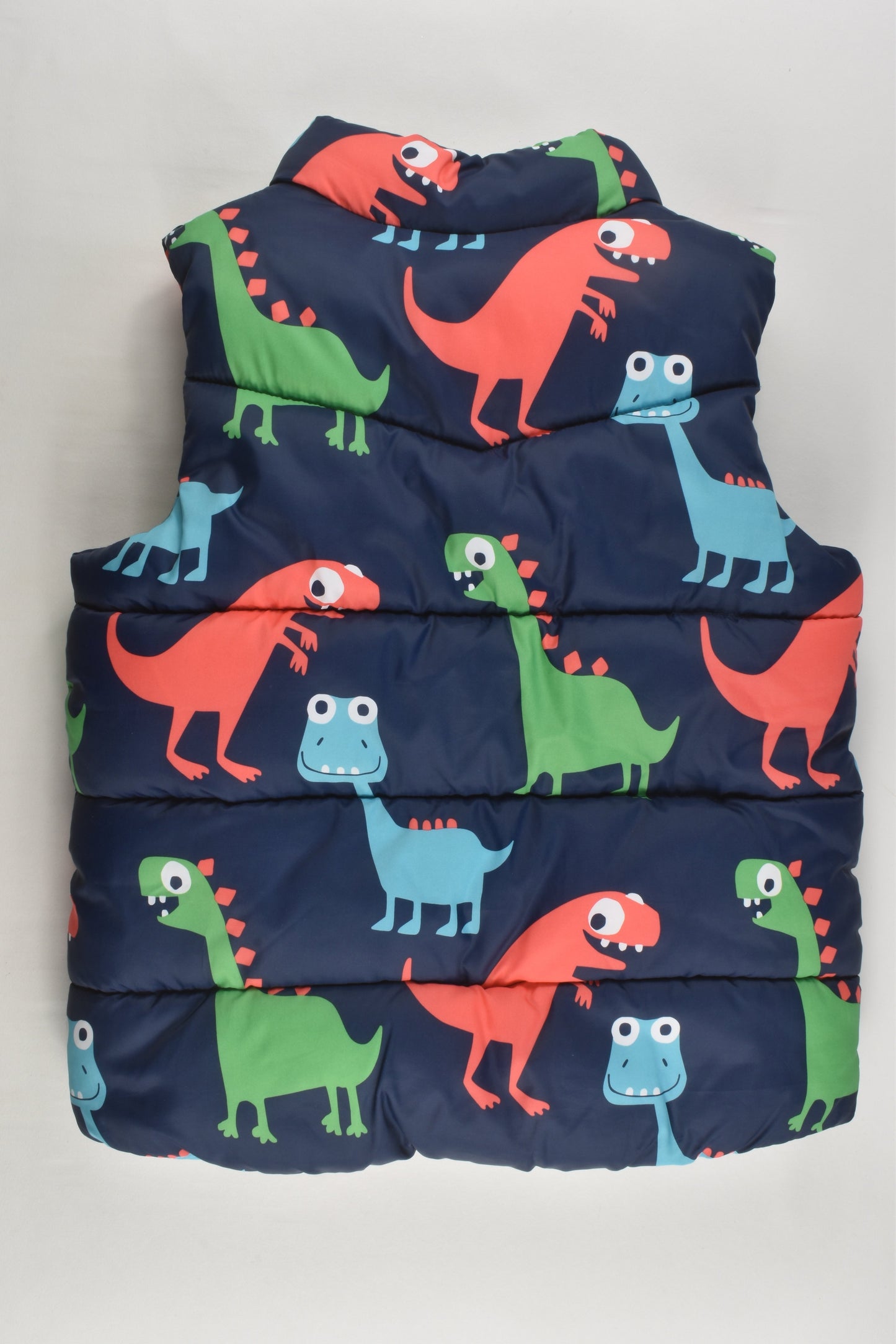 Next Size 4-5 (110 cm) Fleece Lined Colourful Friendly Dinosaurs Puffer Vest