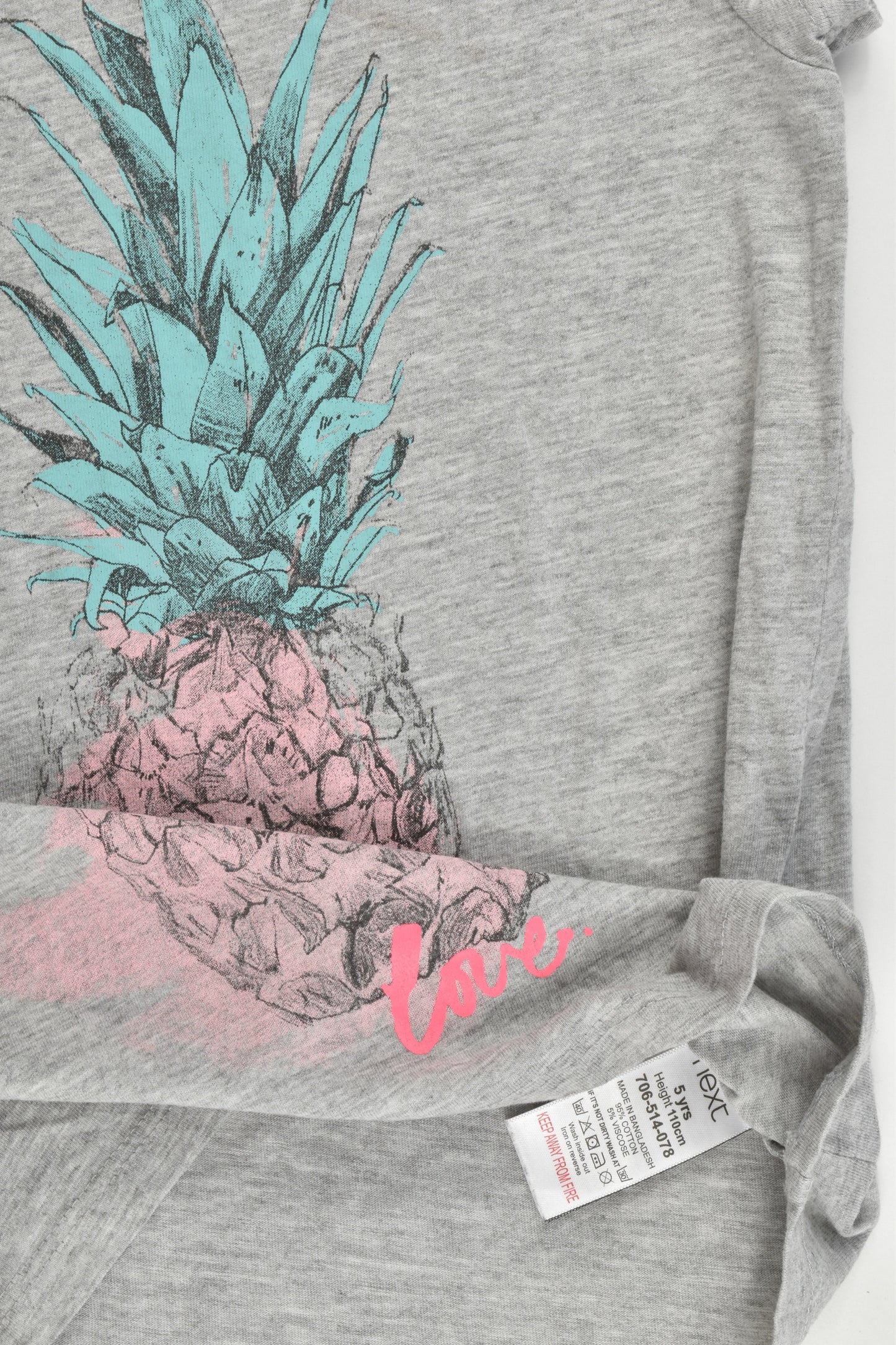 Next Size 5 (110 cm) Pineapple T-shirt