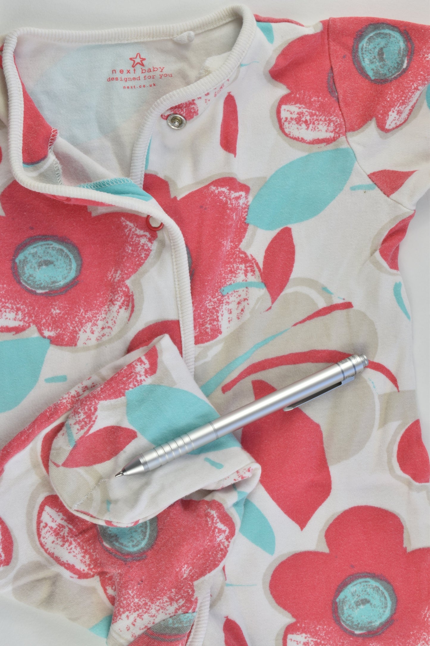 Next (UK) Size 000 (Up to 3 months) Floral Footed Romper