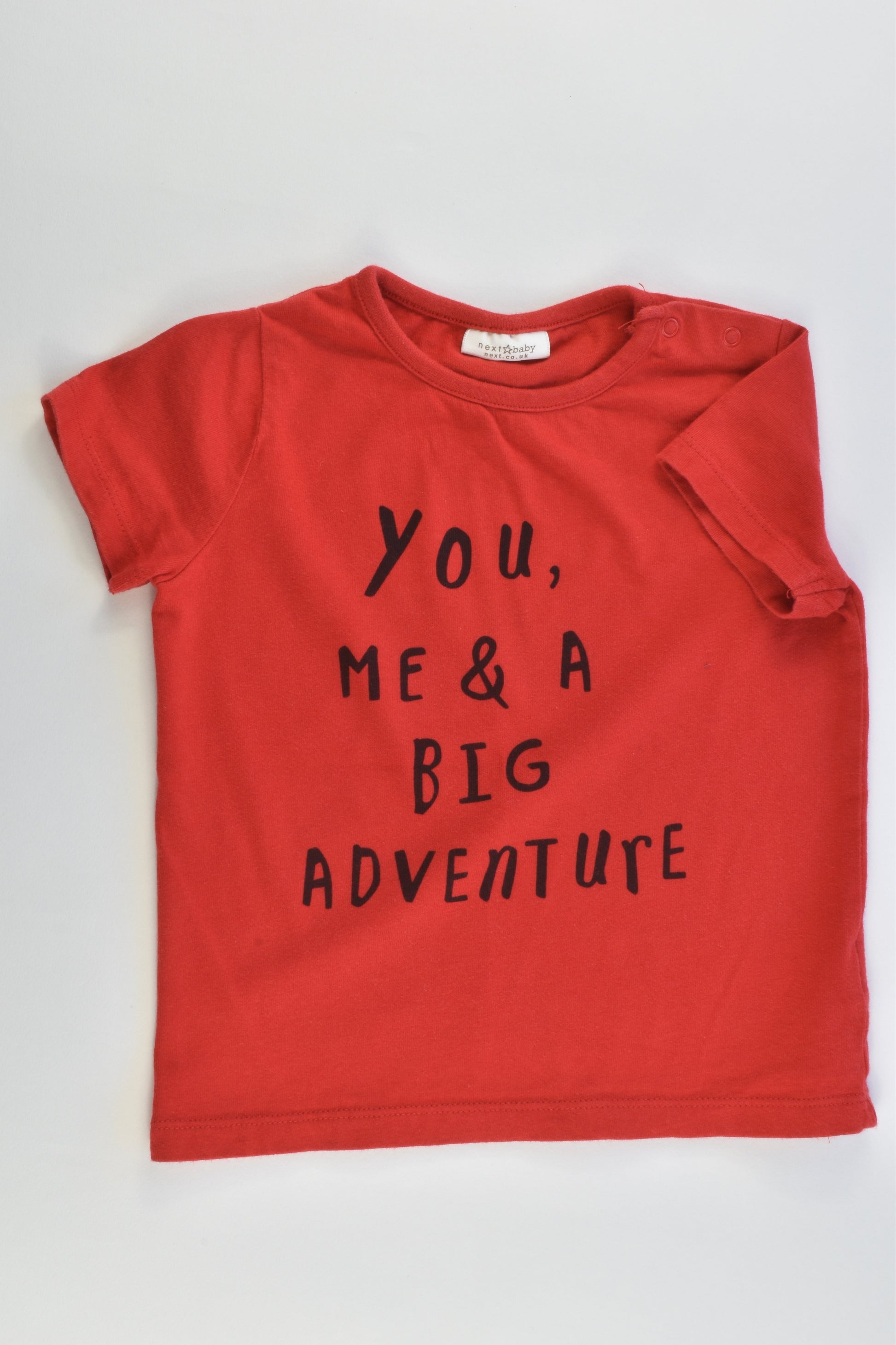 Next (UK) Size 1 (12-18 months, 86 cm) 'You, Me & A Big Adventure' T-shirt