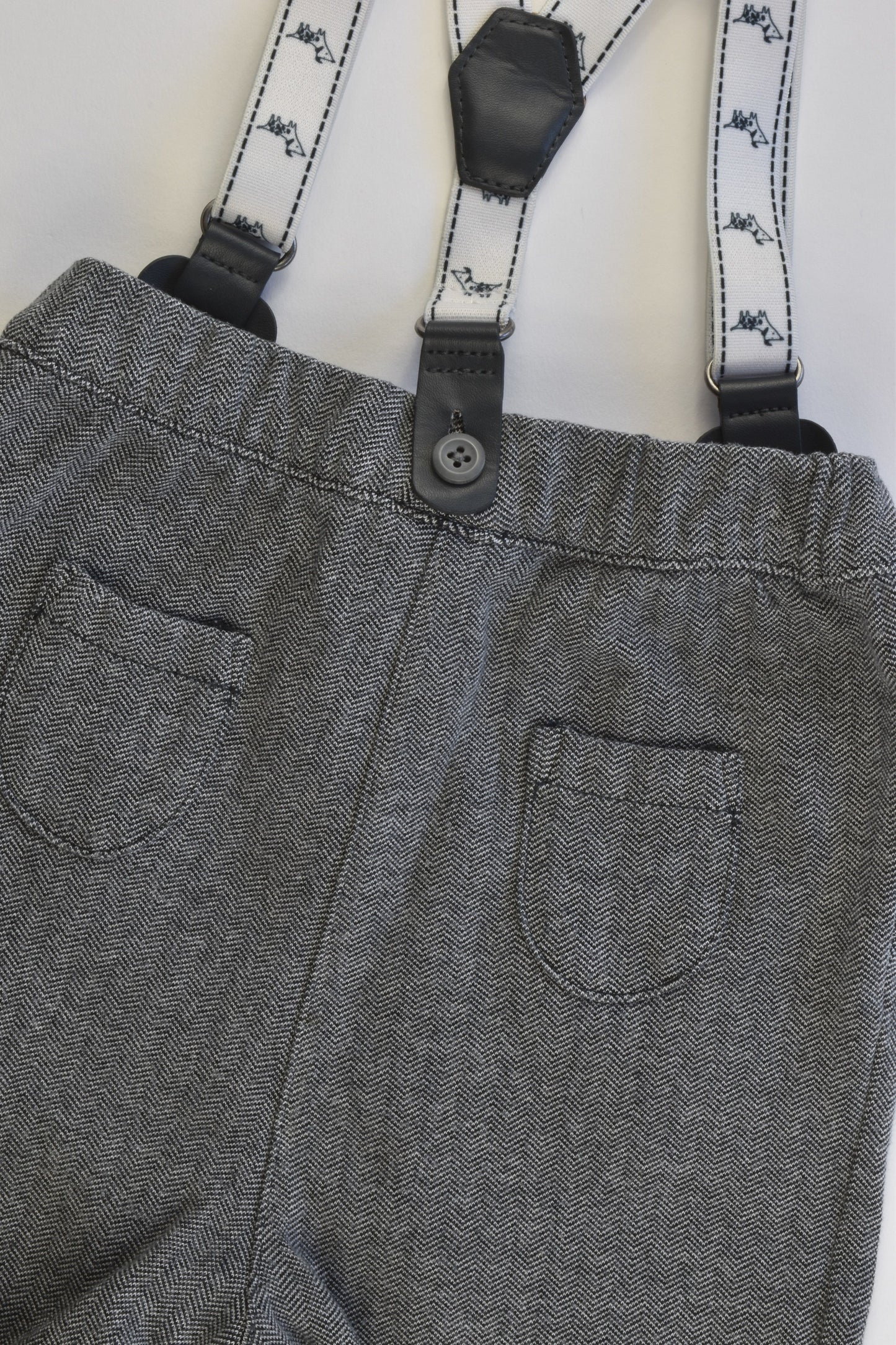 Next (UK) Size 1 (12-18 months) Stretchy Suspender Pants