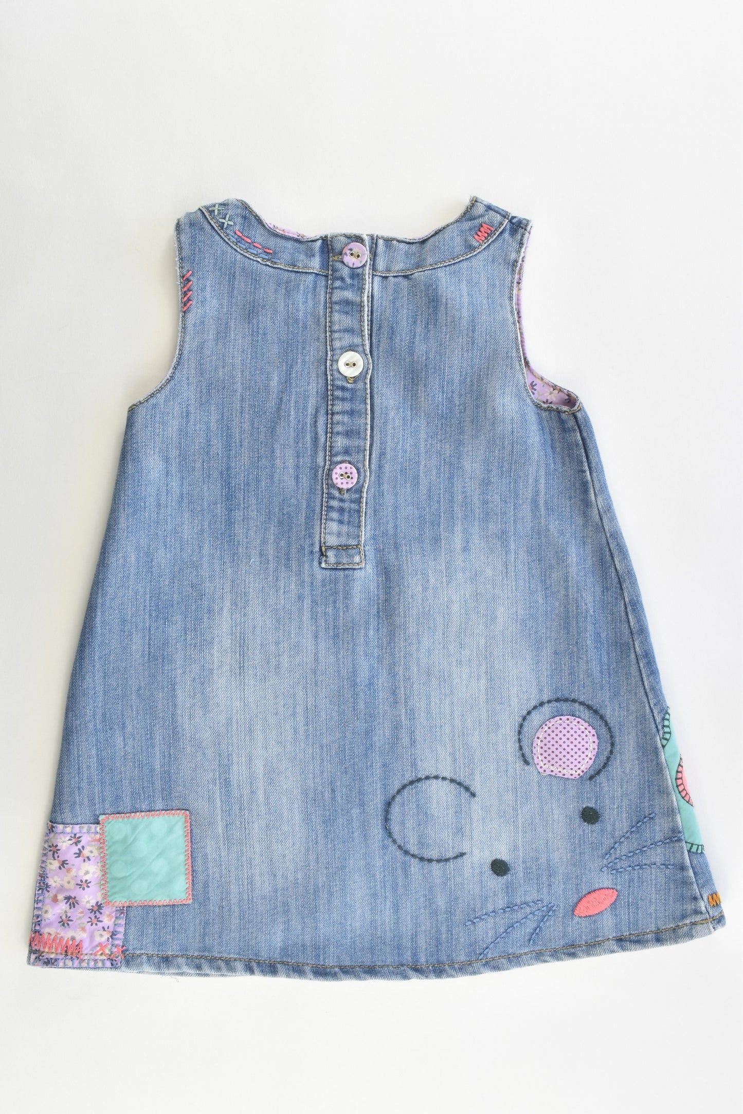 Next (UK) Size 12-18 months (86 cm) Soft Mouse Denim Dress