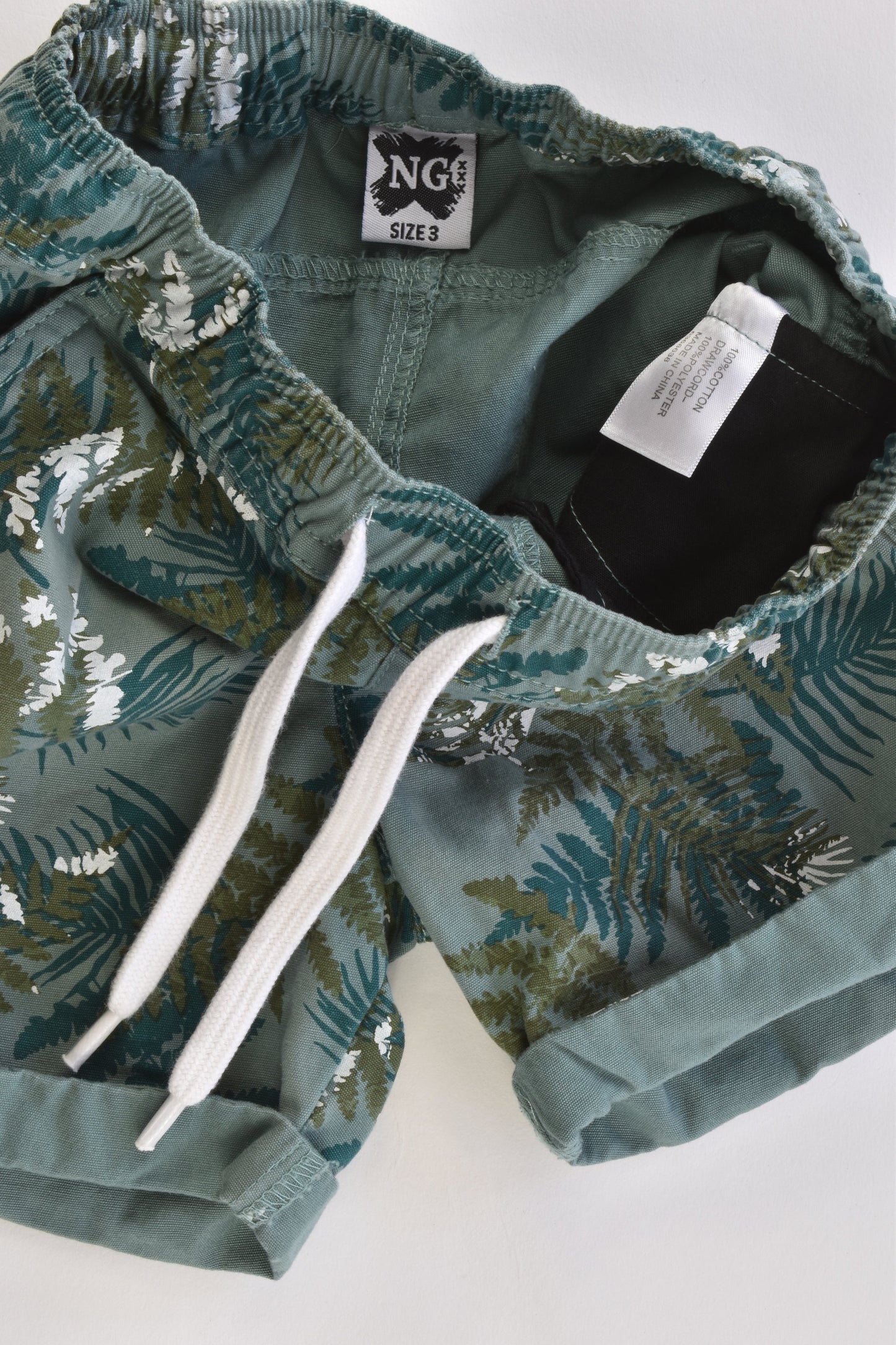 NG Size 3 Leaves Cotton Shorts