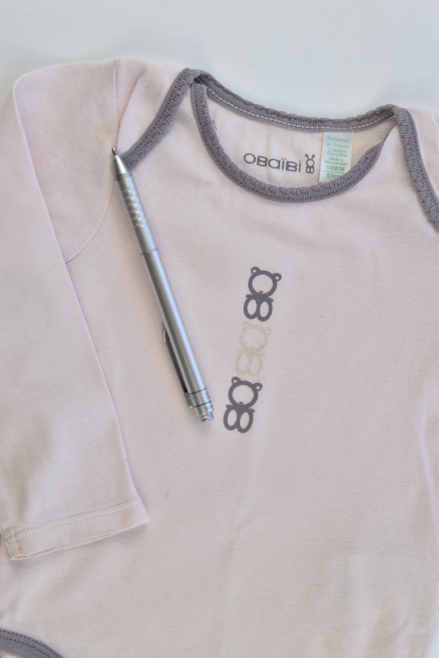 Obaïbi (France) Size 0-1 (18 months, 81 cm) Bodysuit