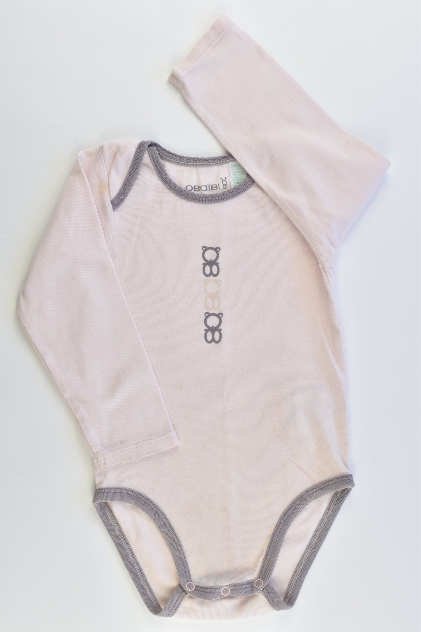 Obaïbi (France) Size 0-1 (18 months, 81 cm) Bodysuit