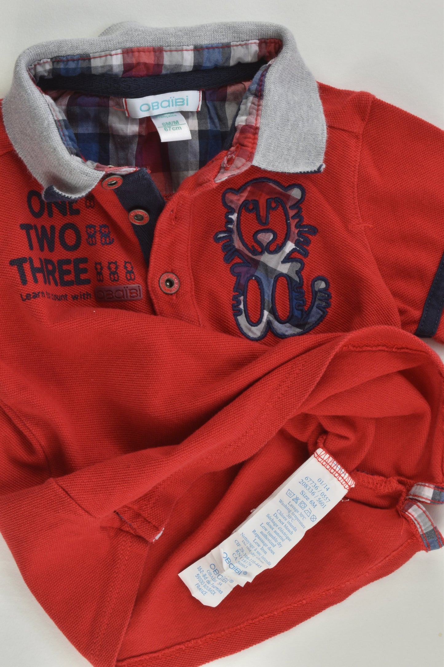 Obaïbi Size 00 (6M, 67 cm) Polo Top