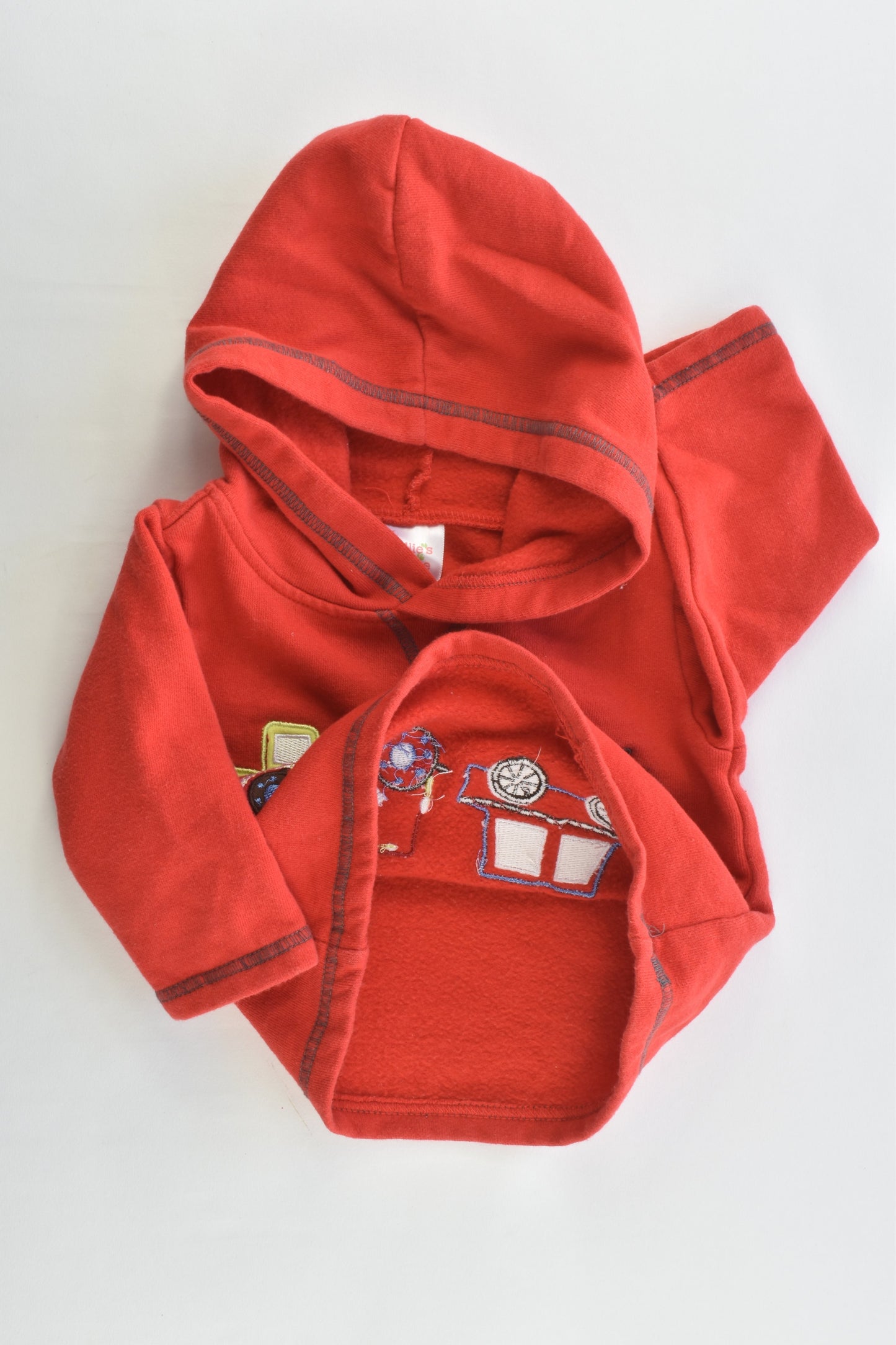 Ollie's Place Size 00 (3-6 months) Vehicles Hooded Jumper