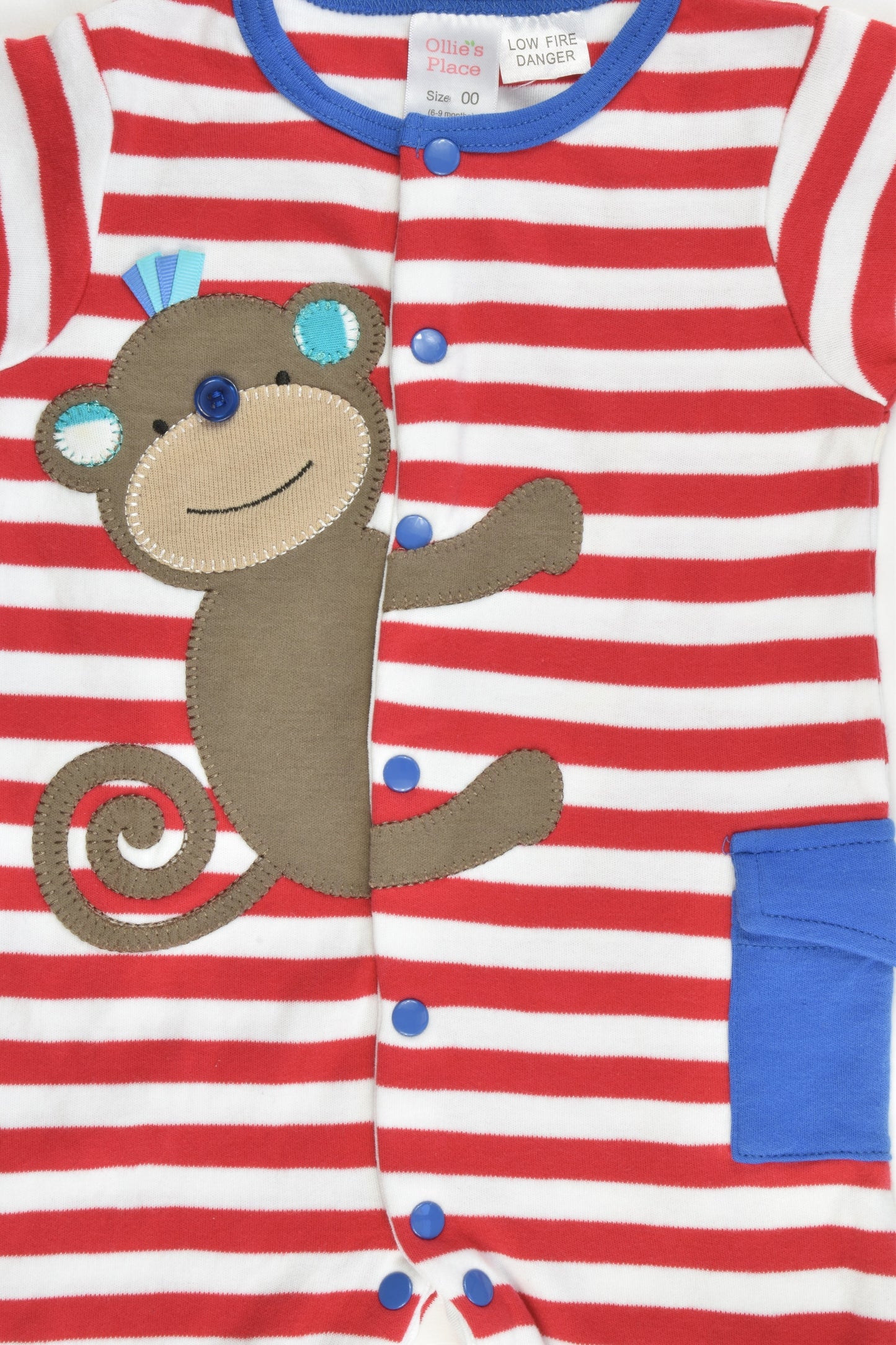 Ollie's Place Size 00 Monkey Summer Romper