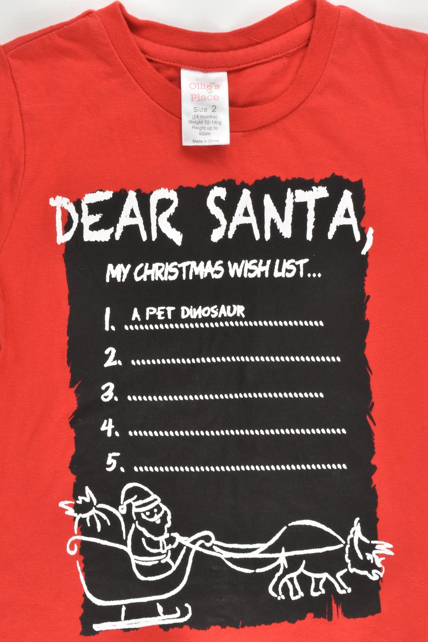 Ollie's Place Size 2 Christmas T-shirt