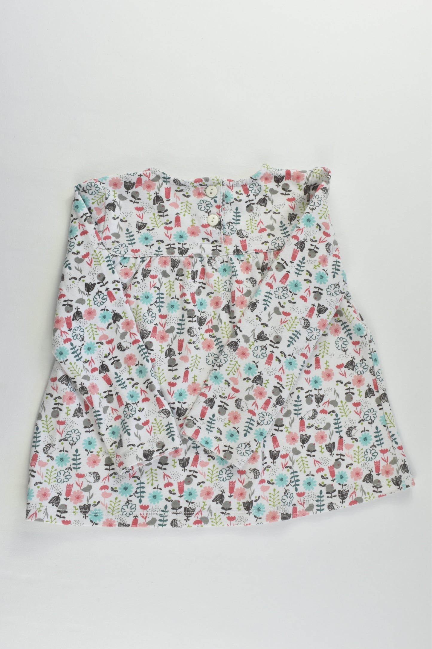 Ollie's Place Size 2 Flowers and Hedgehogs Top