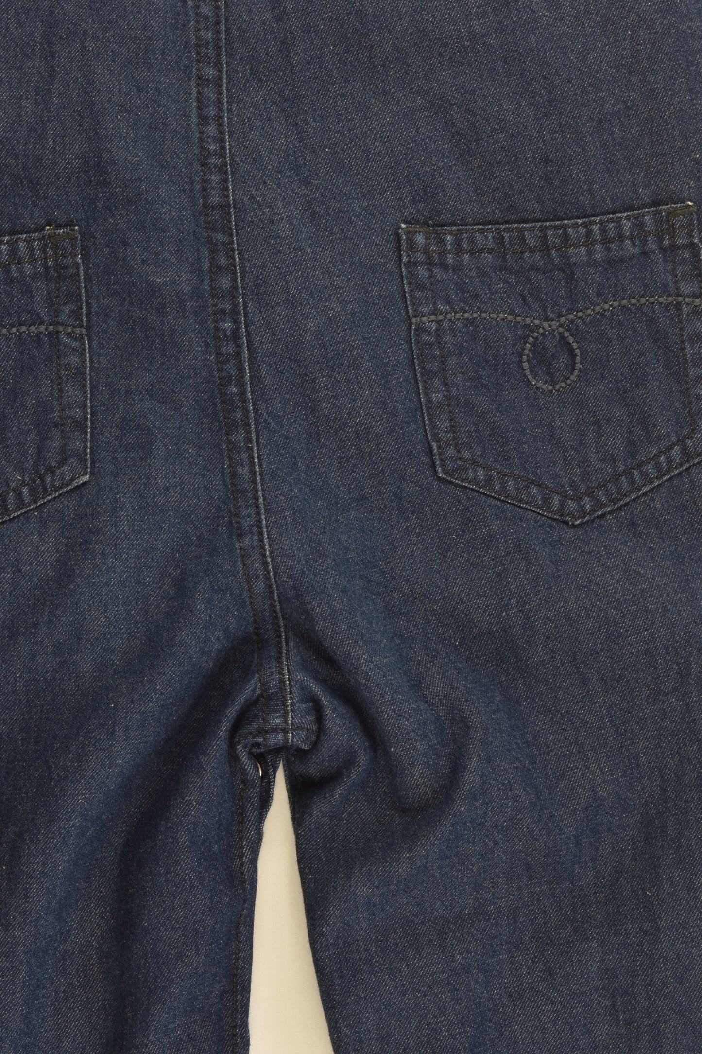 Ollie's Place Size 3 (100 cm) Lightweight Denim Overalls With Checked Lining