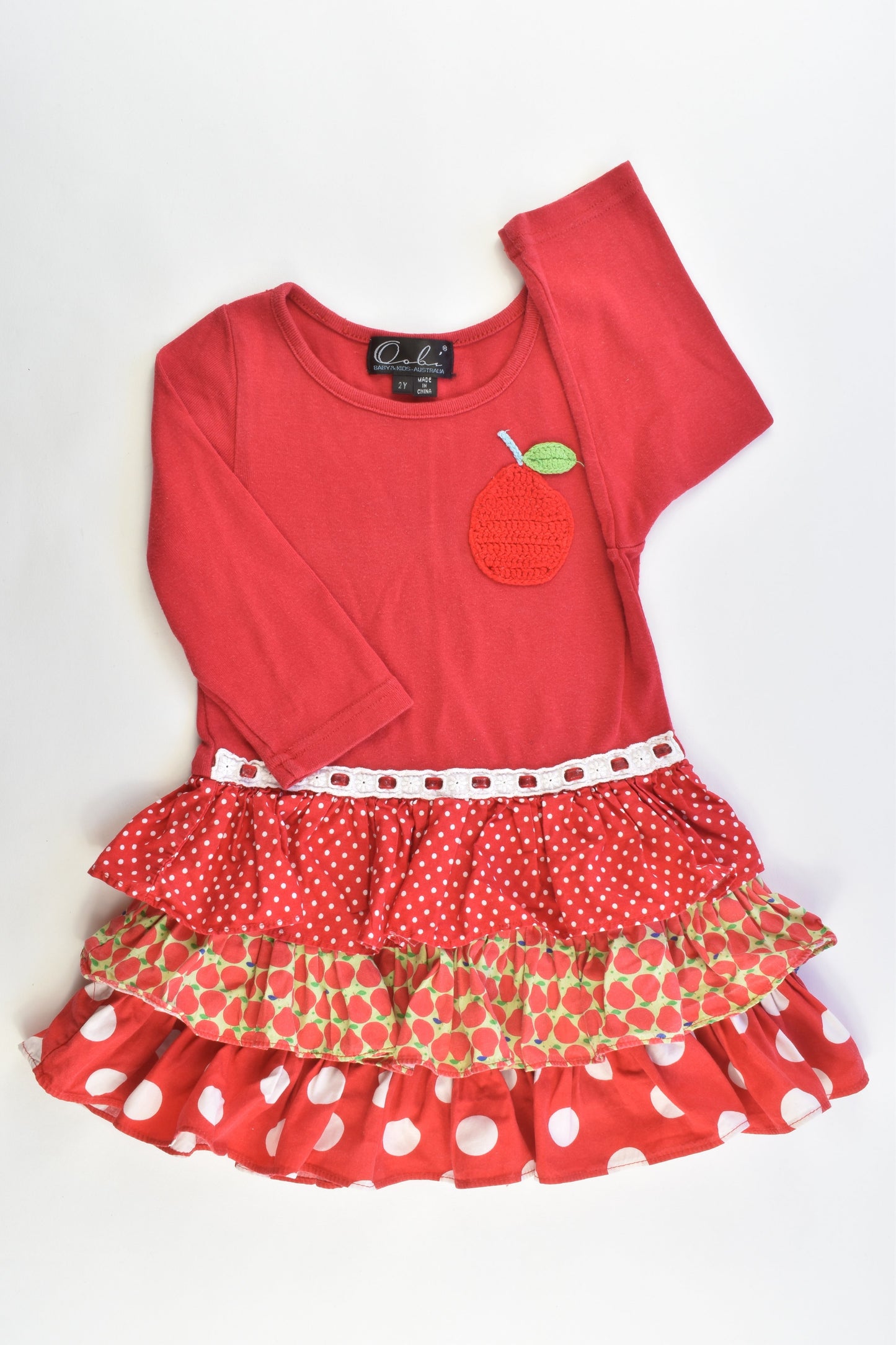 Oobi Size 2 Layered Pear Dress
