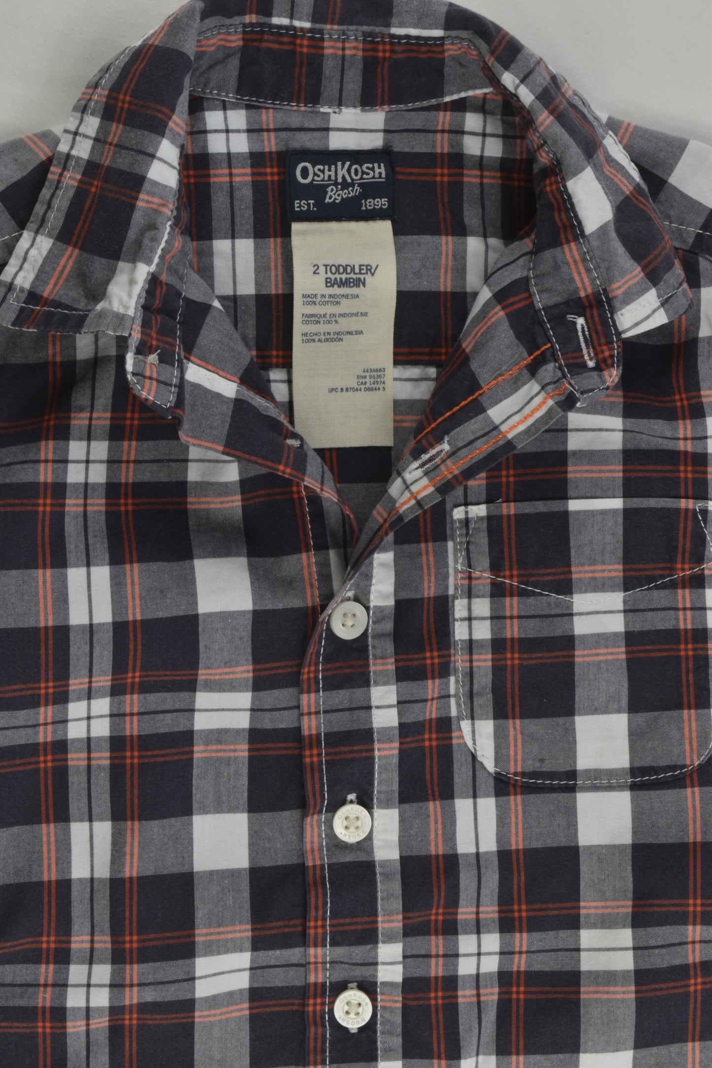 OshKosh Size 2 Checked Shirt