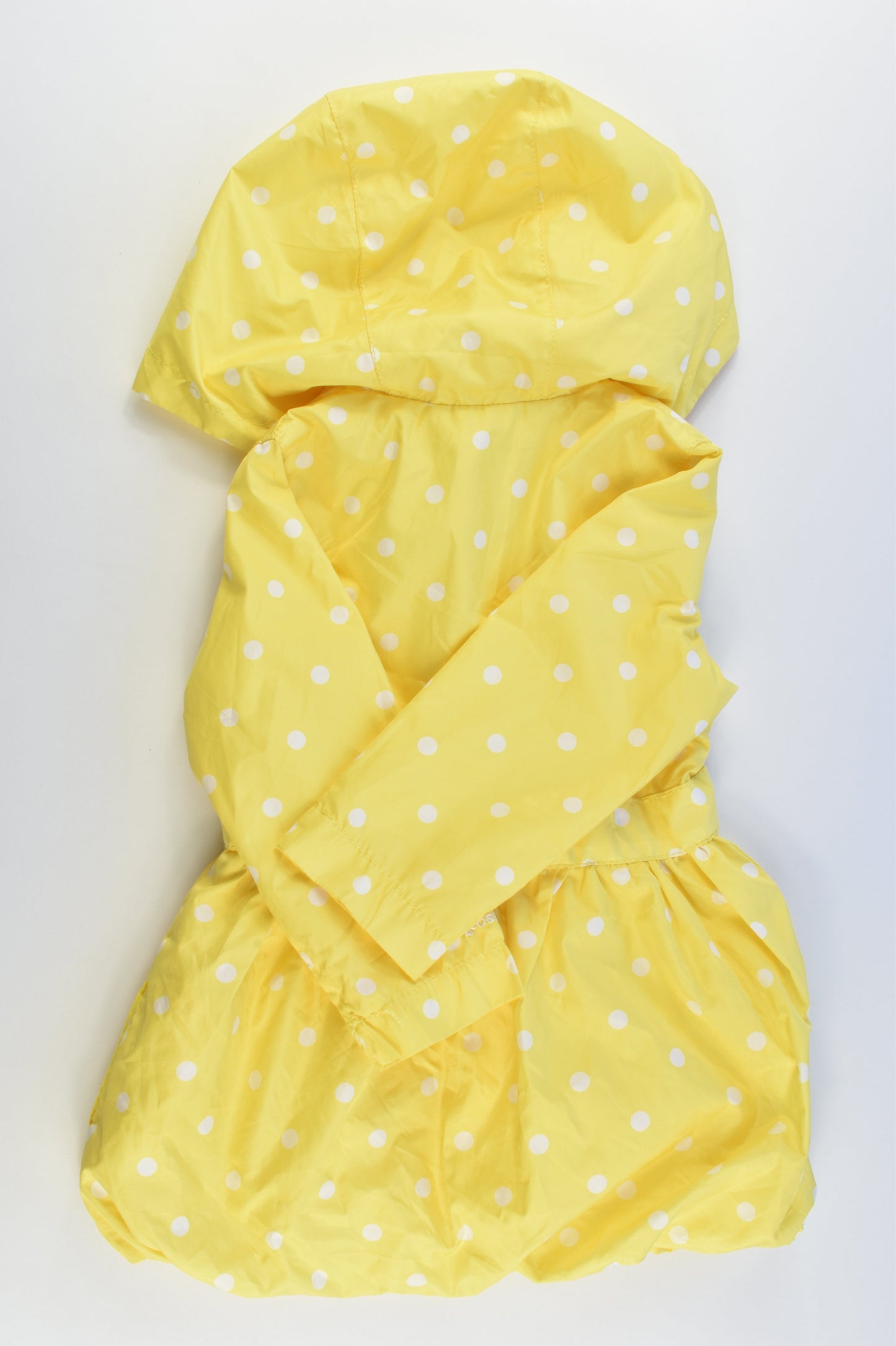 OshKosh Size 2 Yellow Dotted Hooded Rain Jacket