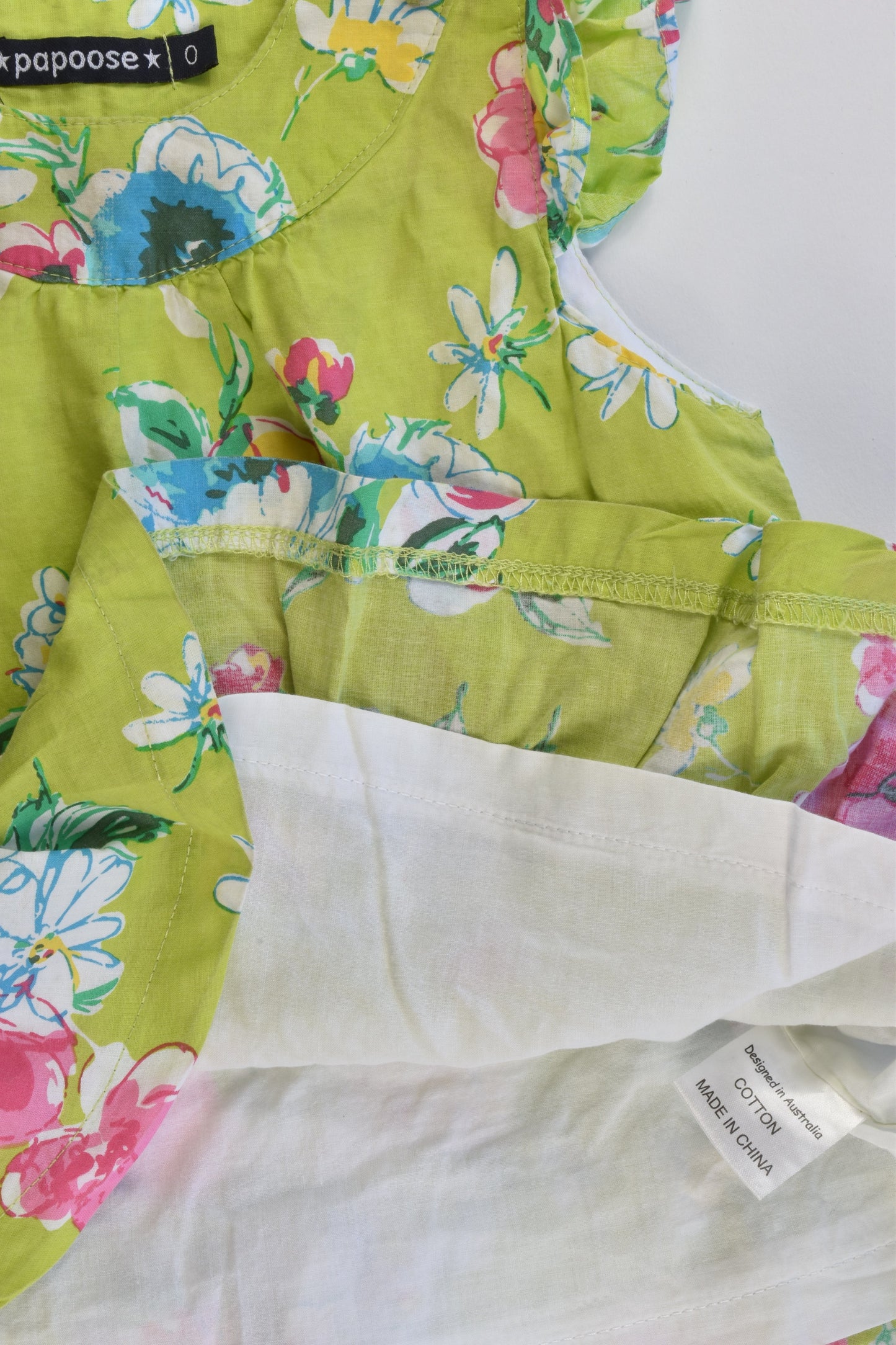 Papoose Size 0 Lined Floral Dress