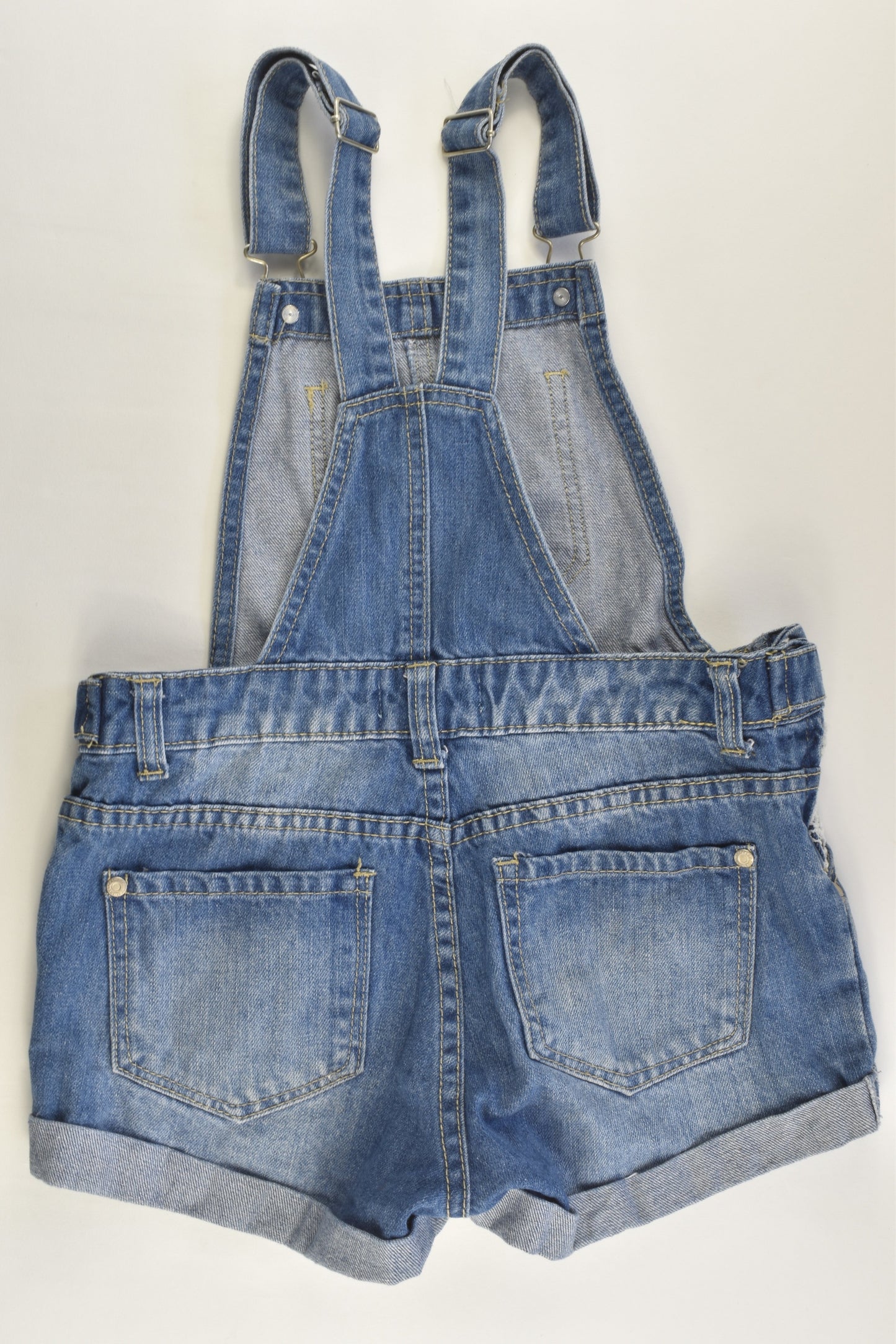Pavement Size 10 Short Denim Overalls with Lace Detail
