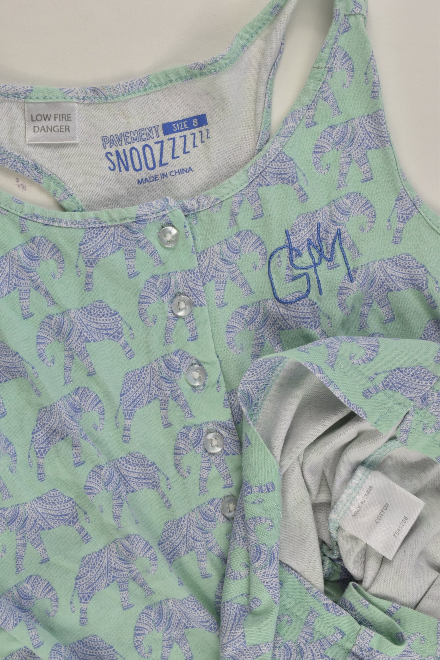 Pavement Size 8 Elephant Sleepsuit