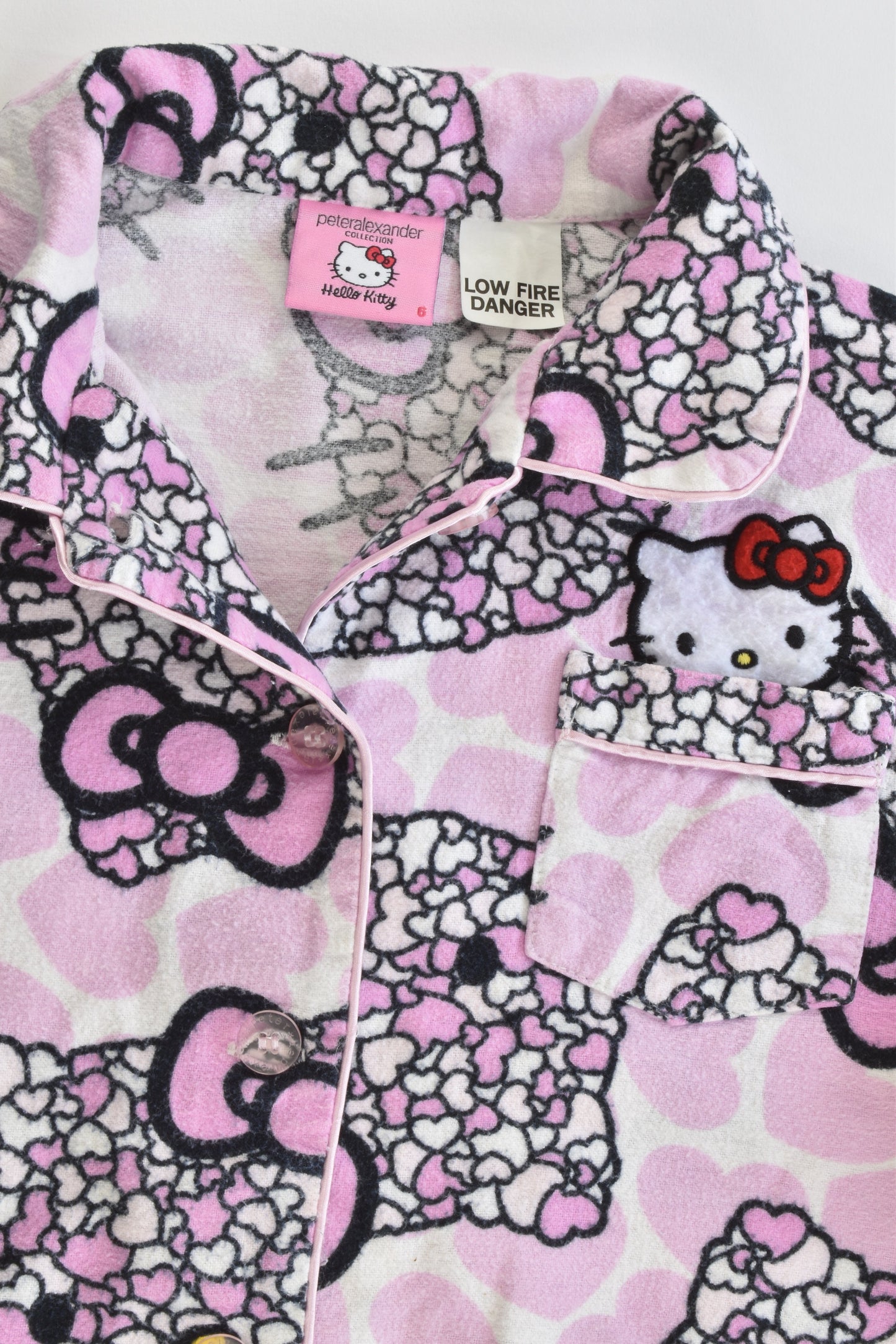 Peter Alexander Size 6 Hello Kitty Flannelette Pj