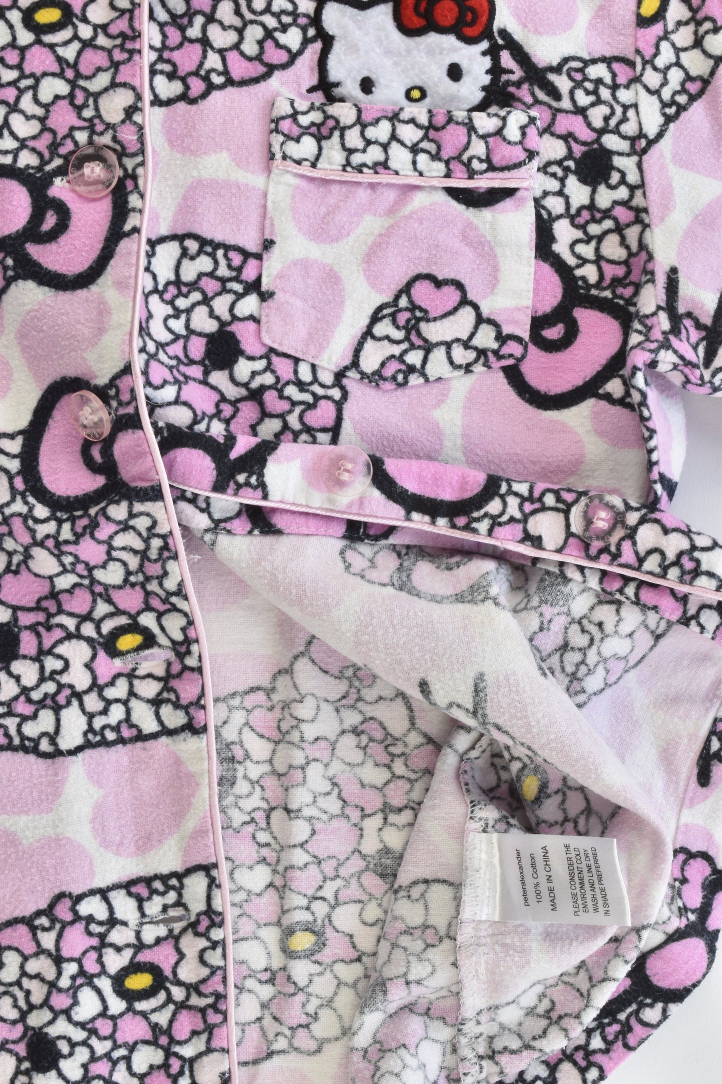 Peter Alexander Size 6 Hello Kitty Flannelette Pj