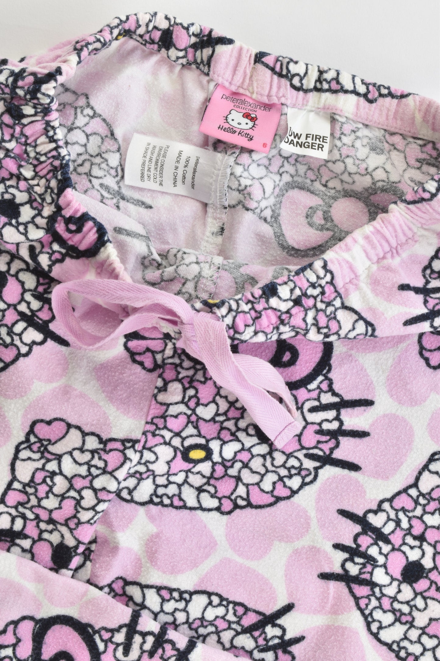 Peter Alexander Size 6 Hello Kitty Flannelette Pj