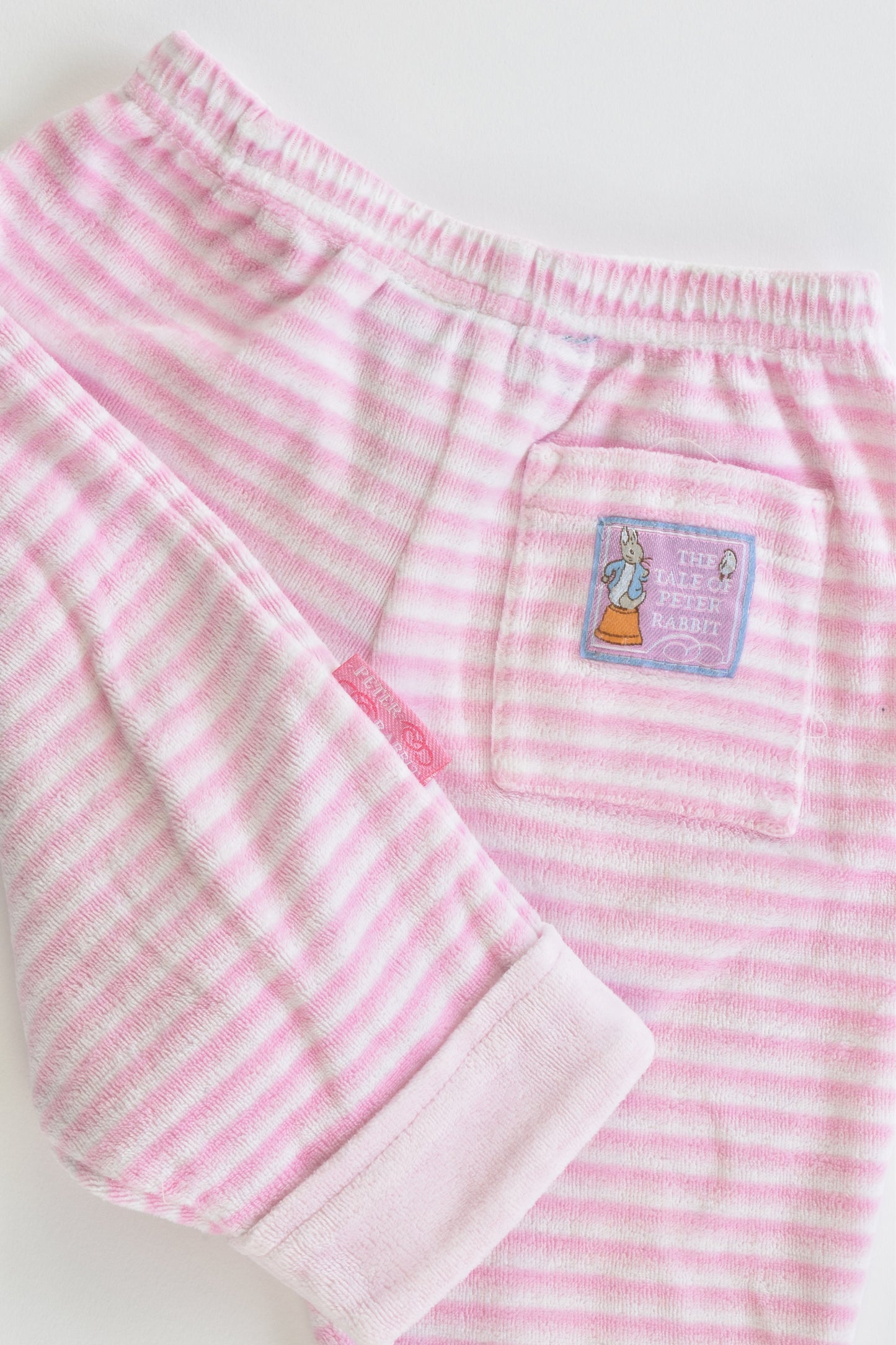 Peter Rabbit Size 00 (6 months) Striped Velour Pants