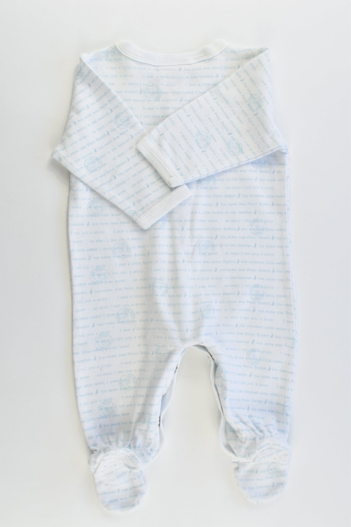 Peter Rabbit Size 000 Footed Romper