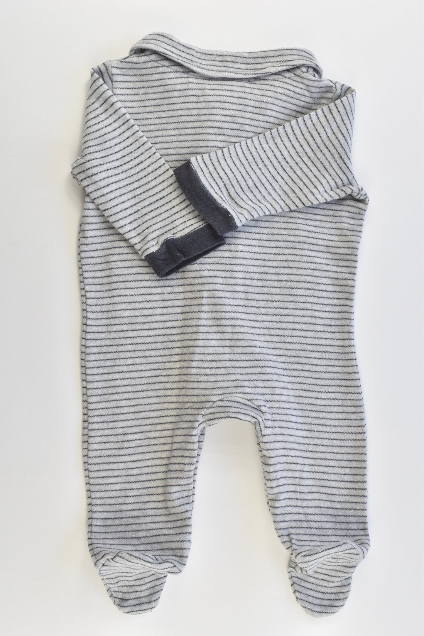 Peter Rabbit Size 000 Striped Collared Footed Romper