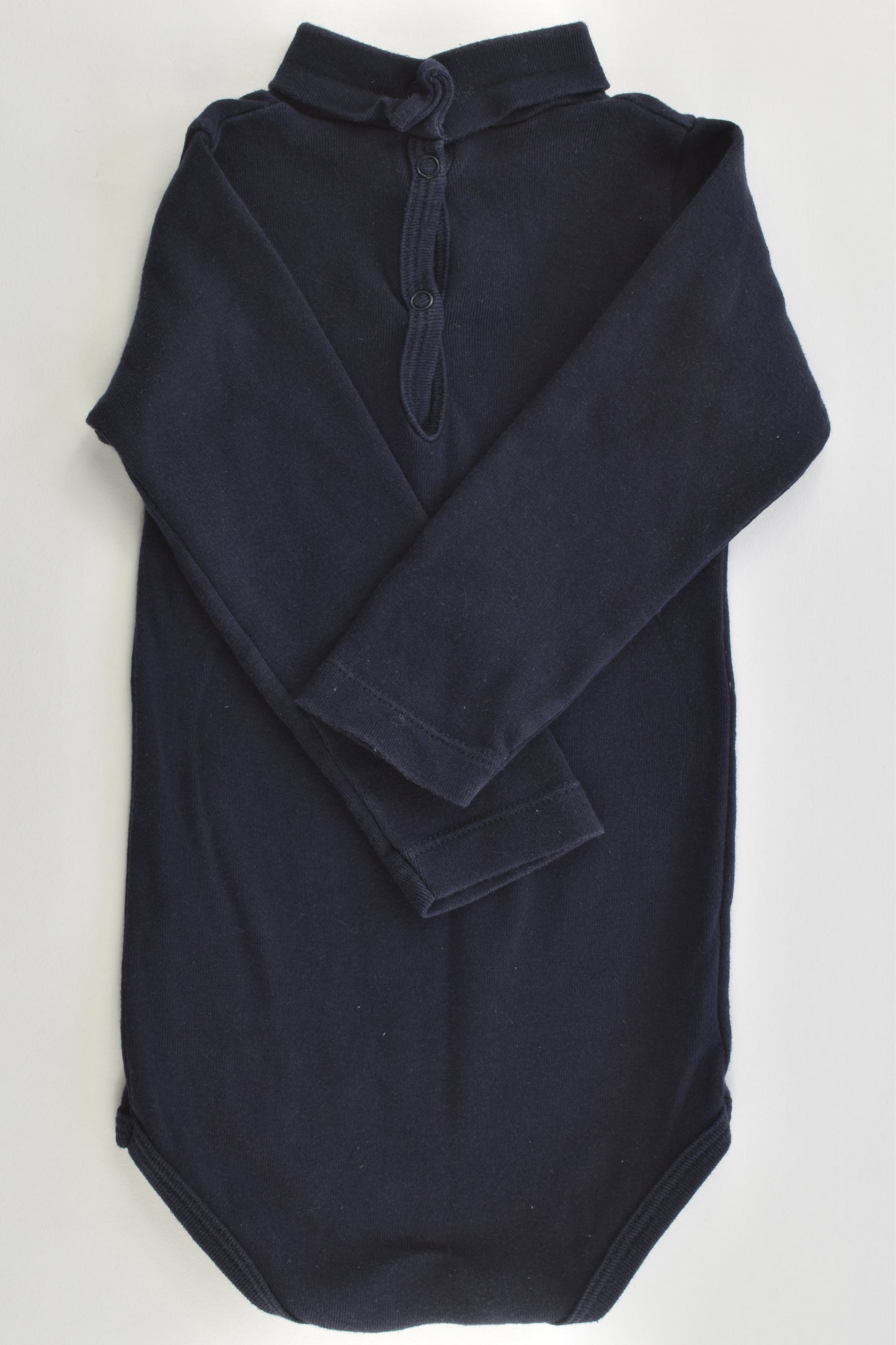 Petit Bateau (France) Size 0 (12 months, 74 cm) Polo Neck Bodysuit