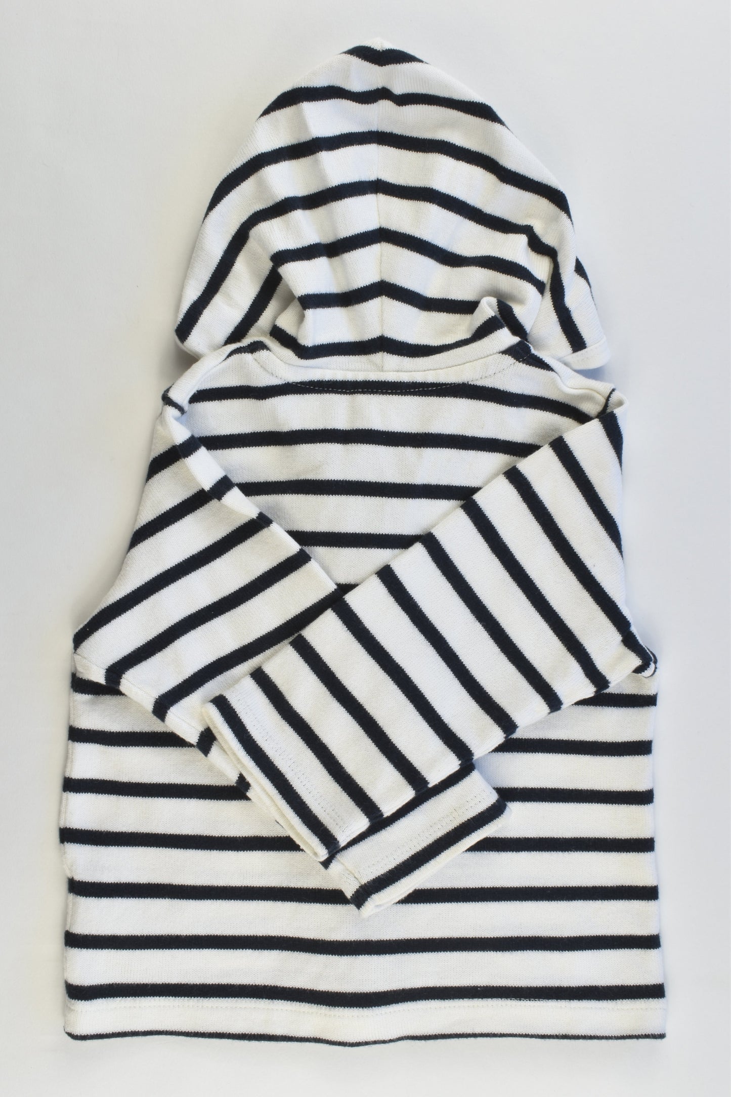 Petit Bateau (France) Size 12 months (74 cm) Striped Hooded Jumper