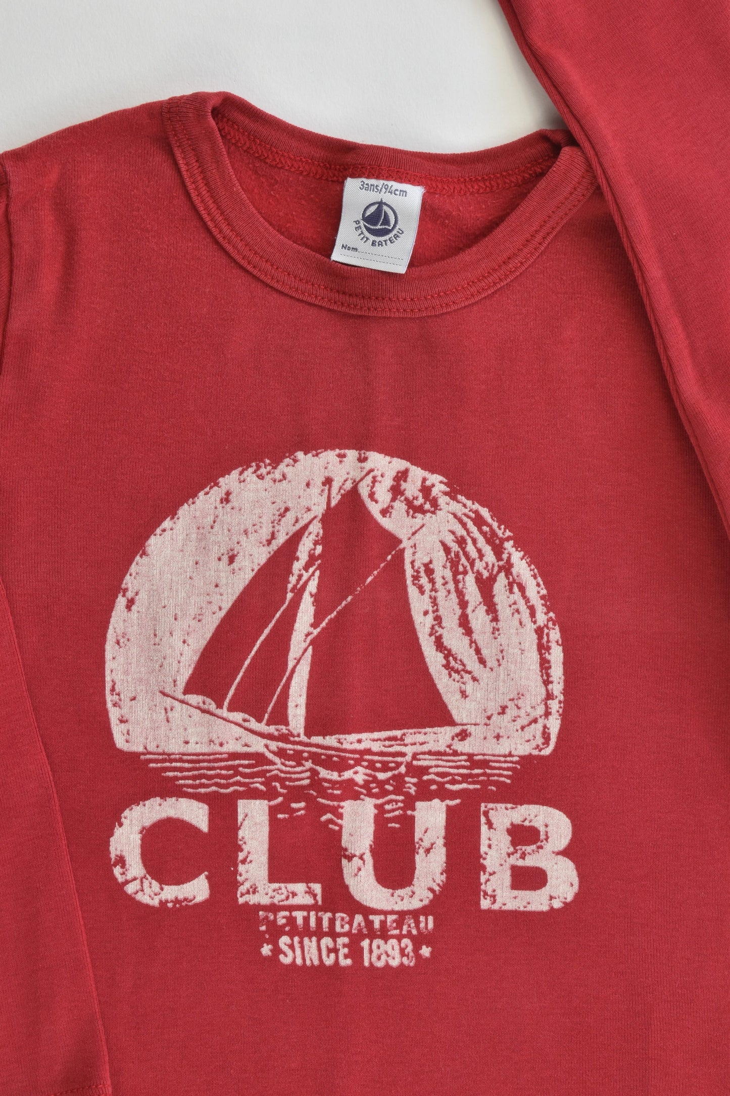 Petit Bateau (France) Size 2-3 (94 cm) Sailboat Top