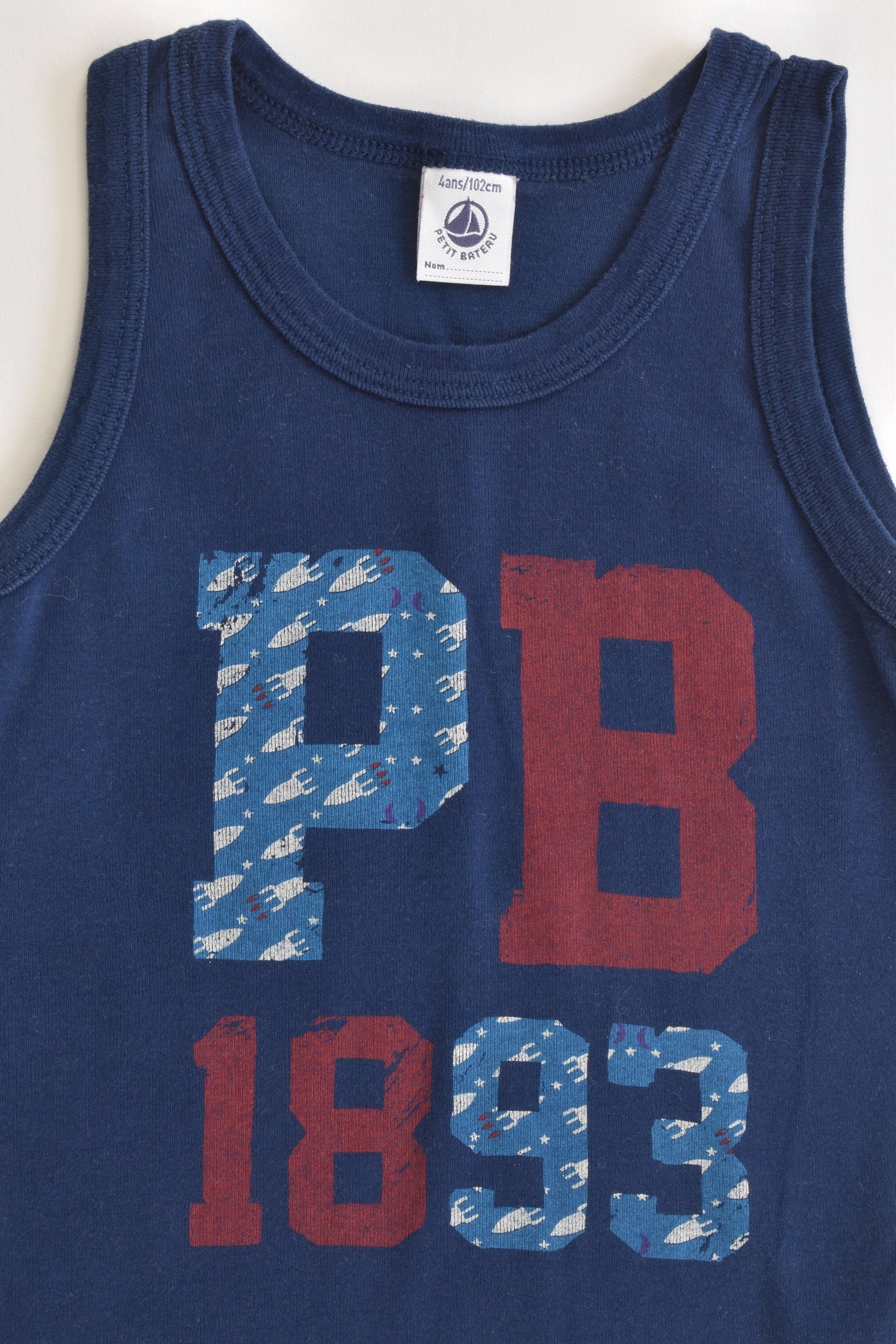 Petit Bateau (France) Size 3-4 (4 years, 102 cm) 'PB 1893' Tank Top