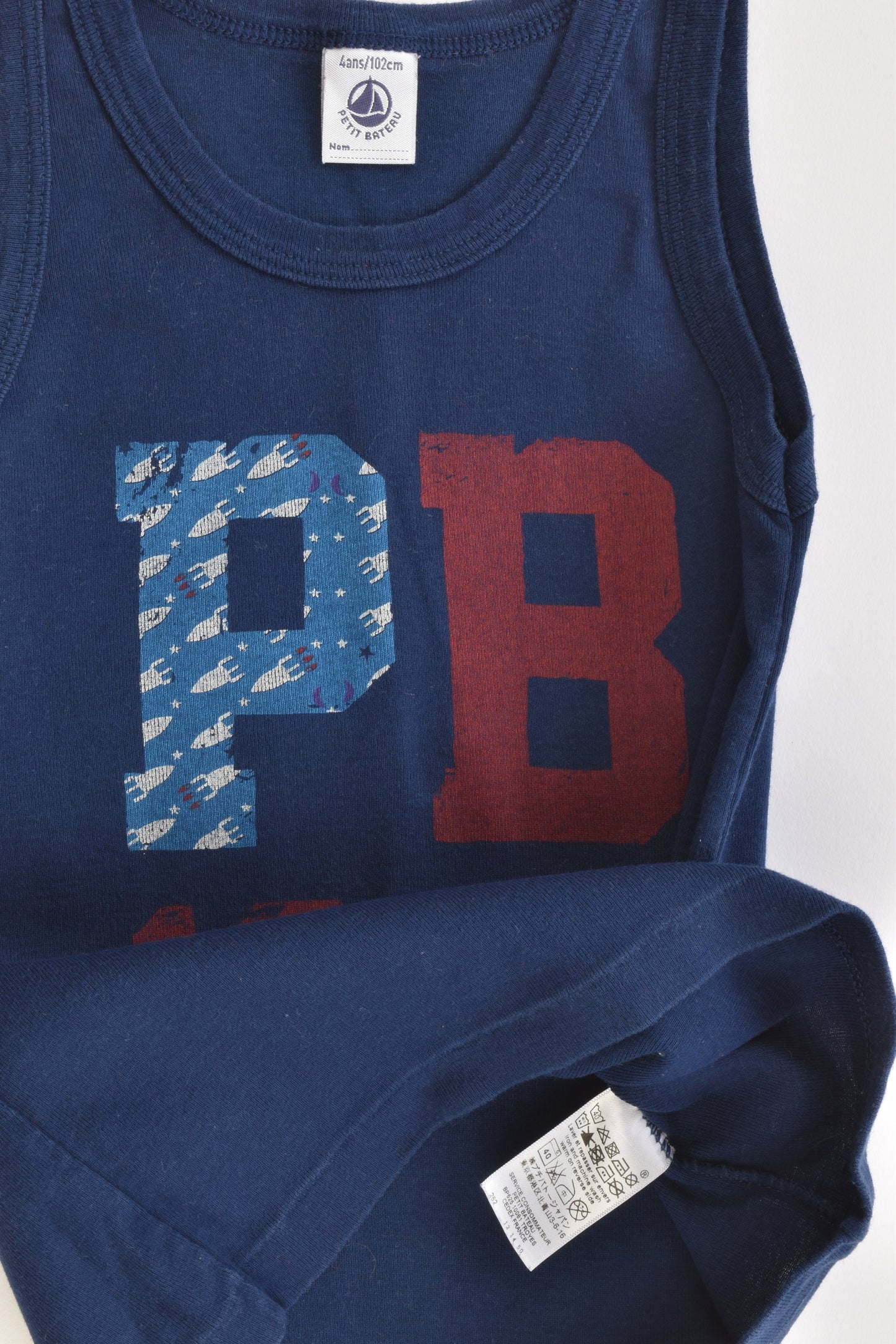 Petit Bateau (France) Size 3-4 (4 years, 102 cm) 'PB 1893' Tank Top