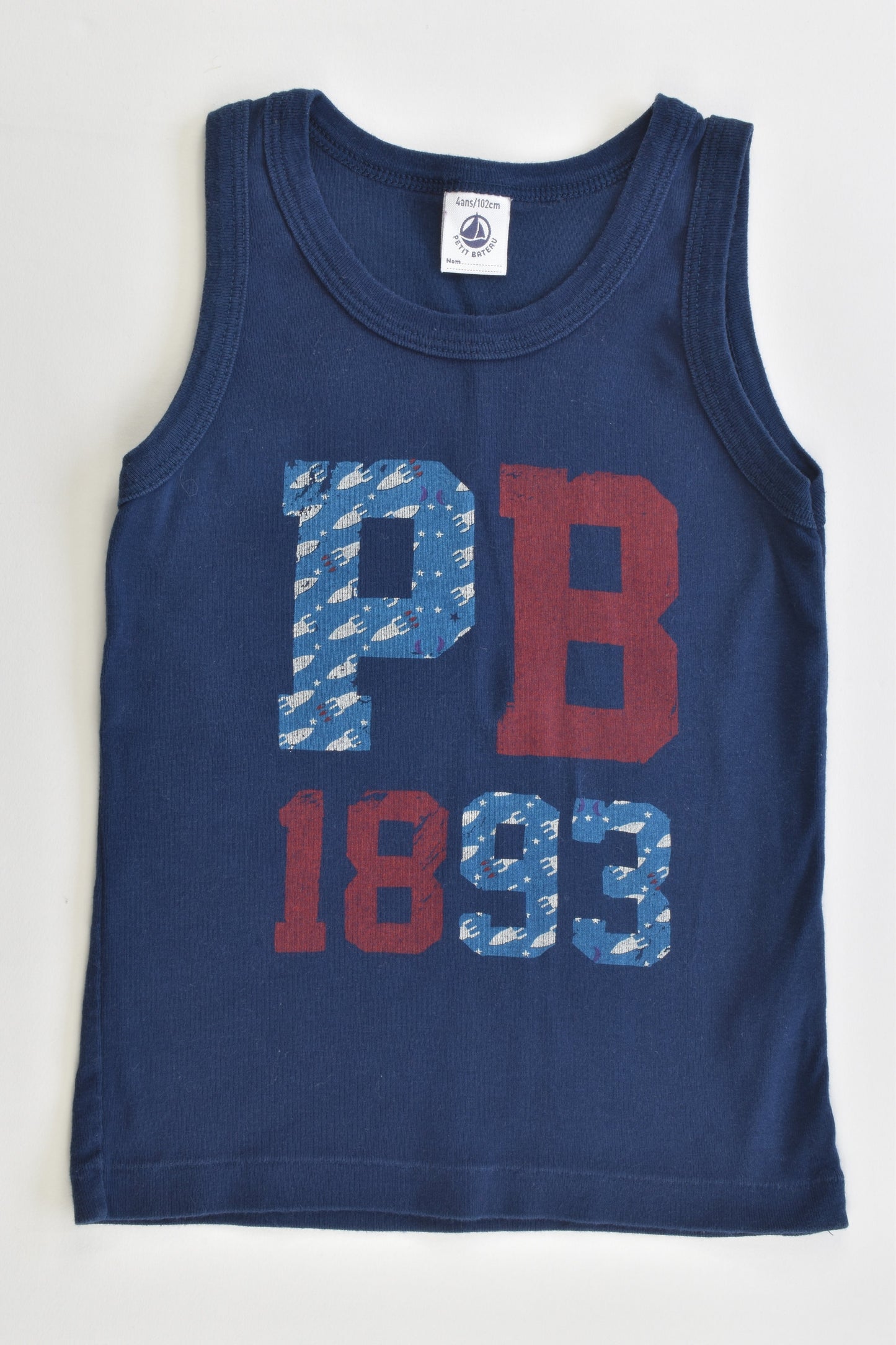 Petit Bateau (France) Size 3-4 (4 years, 102 cm) 'PB 1893' Tank Top