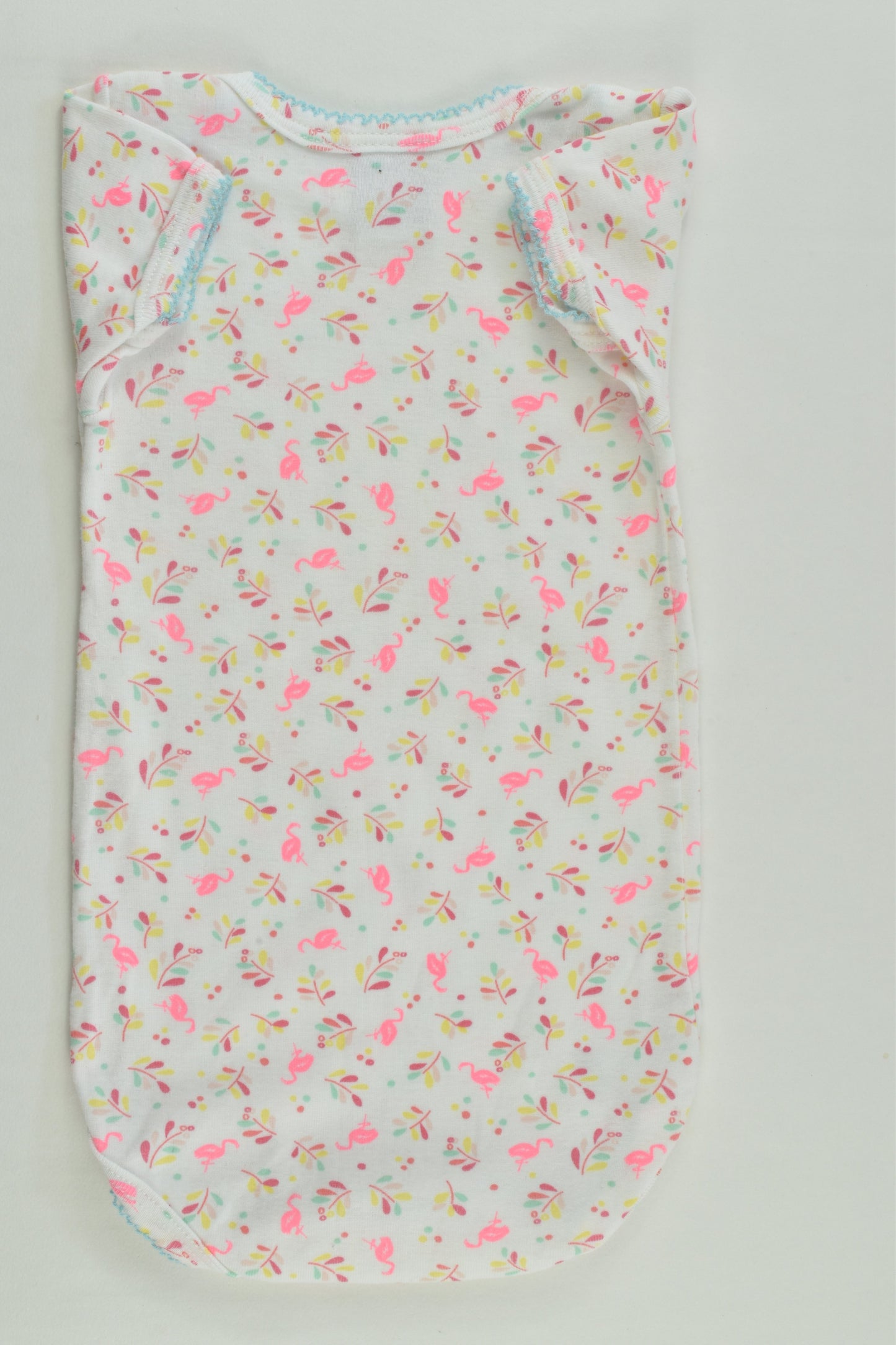 Petit Bateau Size 00 (6 months, 67 cm) Flamingoes Bodysuit