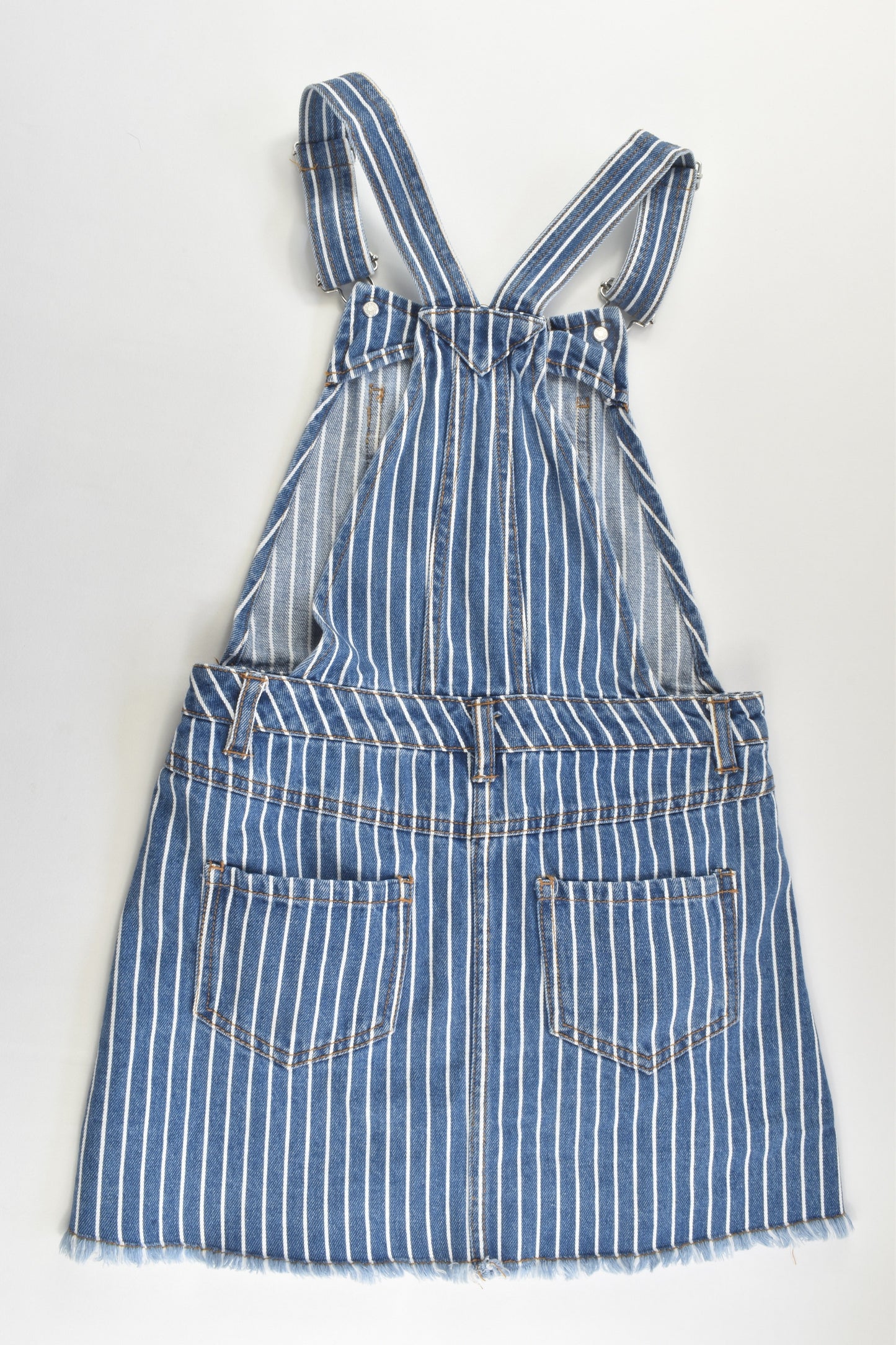 Piping Hot Size 8 Striped Denim Dress