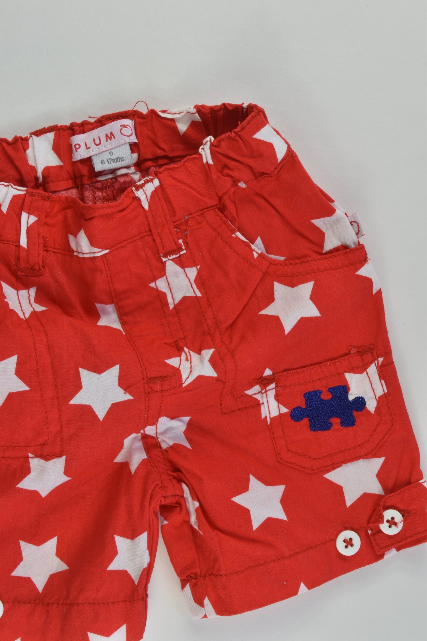 Plum Size 0 (6-12 months) Stars Shorts